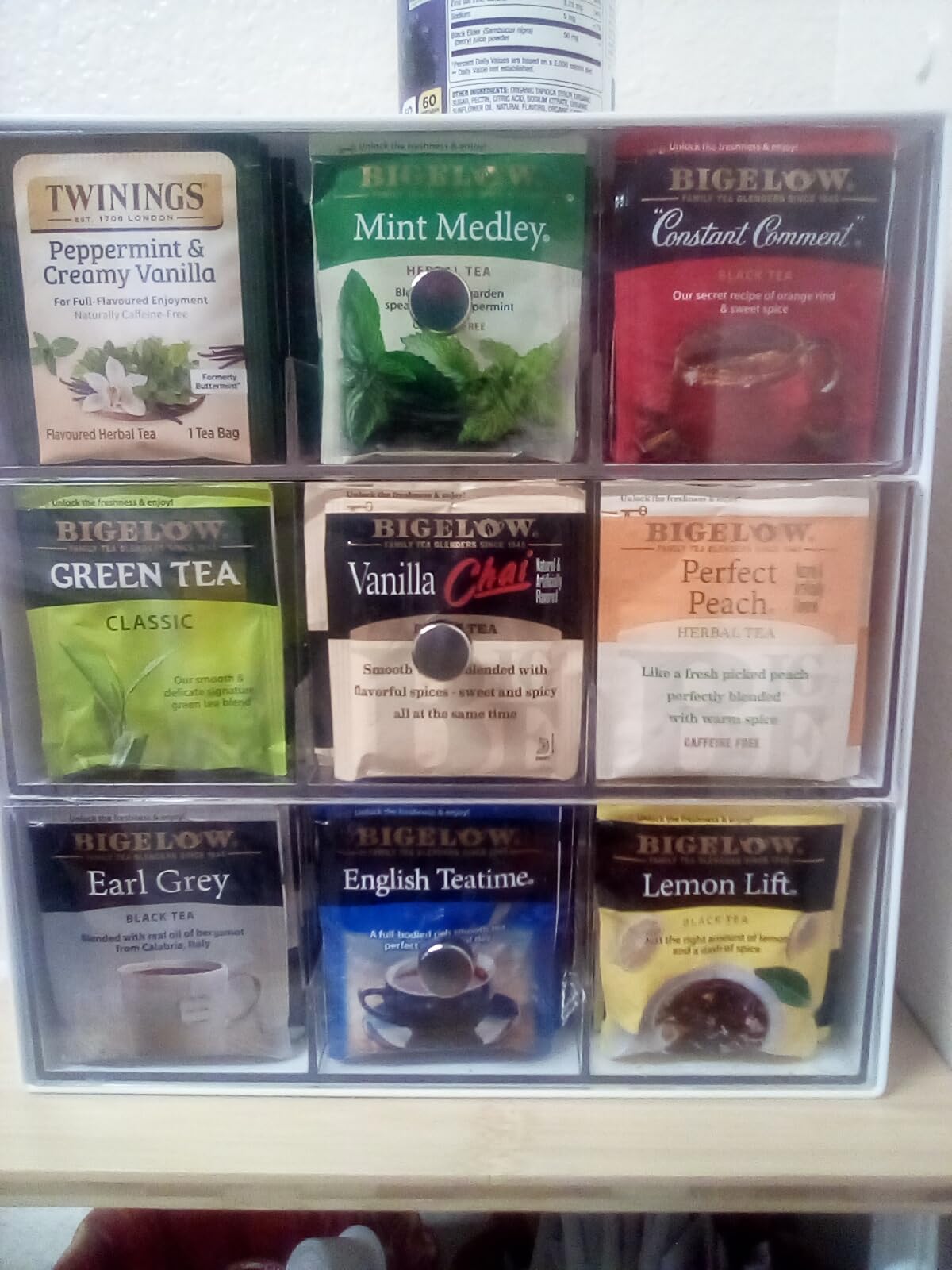 Bigelow Tea Assortment, Green, Black, and Herbal Teas with English Teatime, Constant Comment, Lemon Lift, Earl Grey, Green, Cozy Chamomile, Orange Spice, Mint Medley, 64 Tea Bags (Pack of 1) customer photo 1