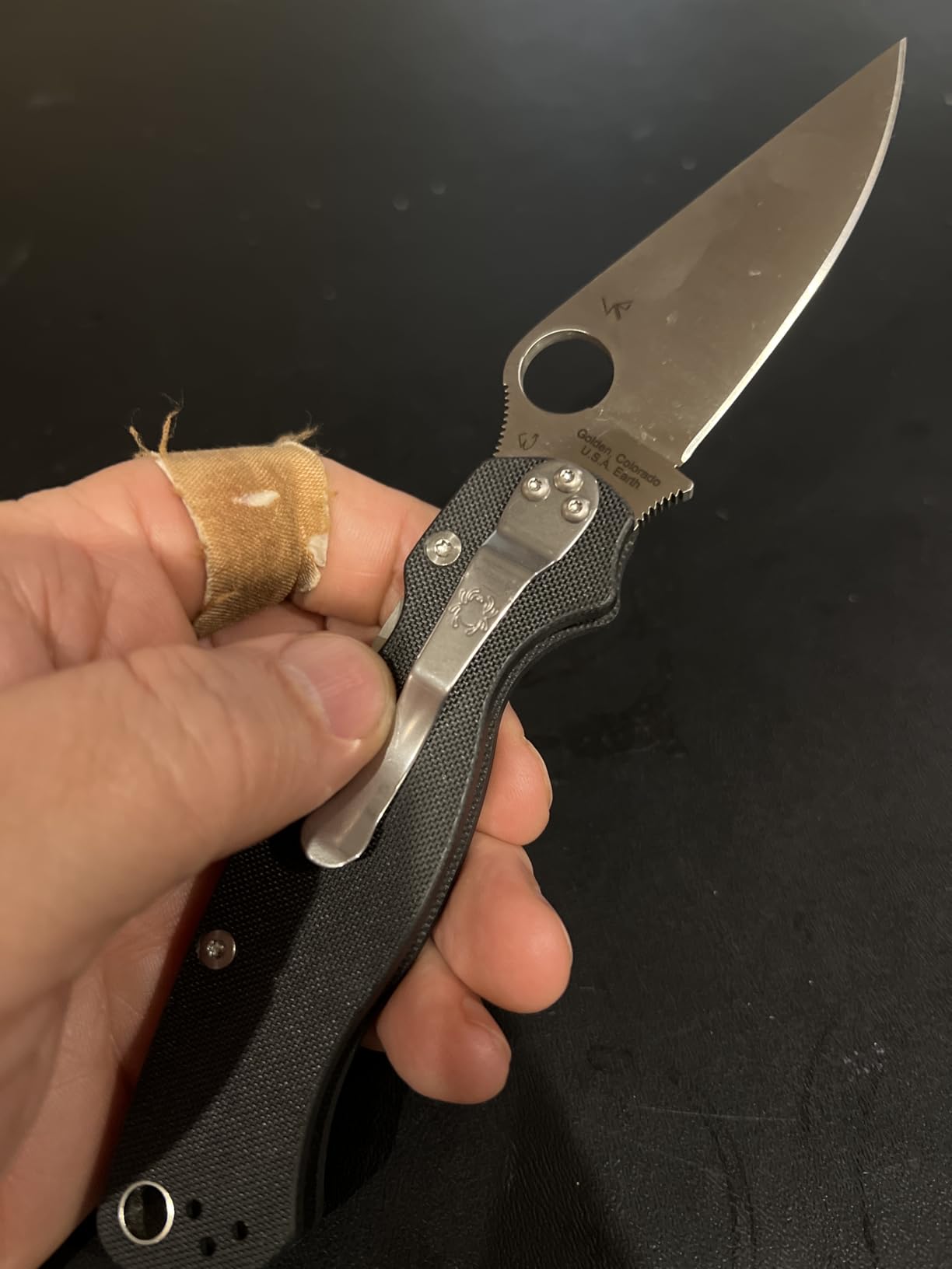Spyderco Para Military 2 Folding Pocket Knife with 3.4