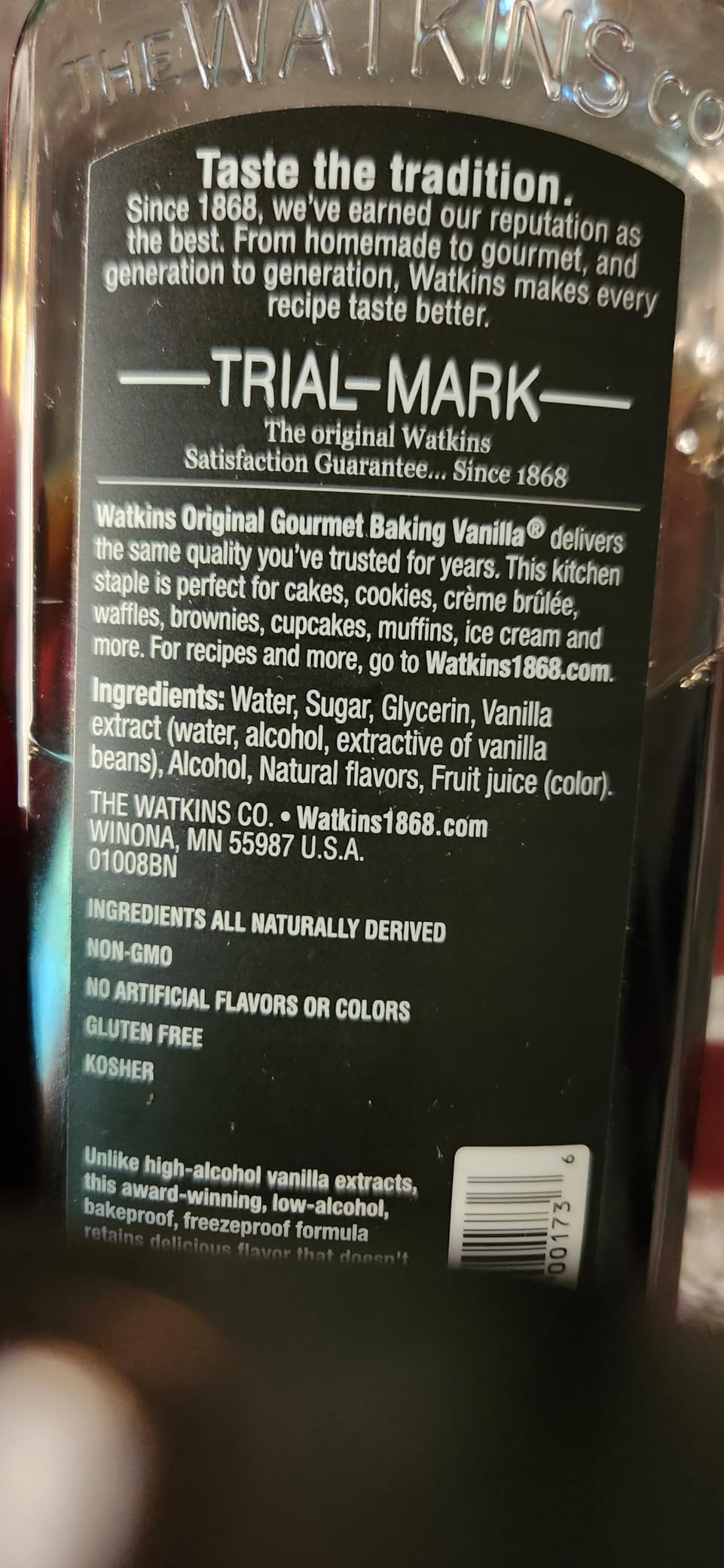 Watkins All Natural Original Gourmet Baking Vanilla, with Pure Vanilla Extract, 11 Fl Oz customer photo 1