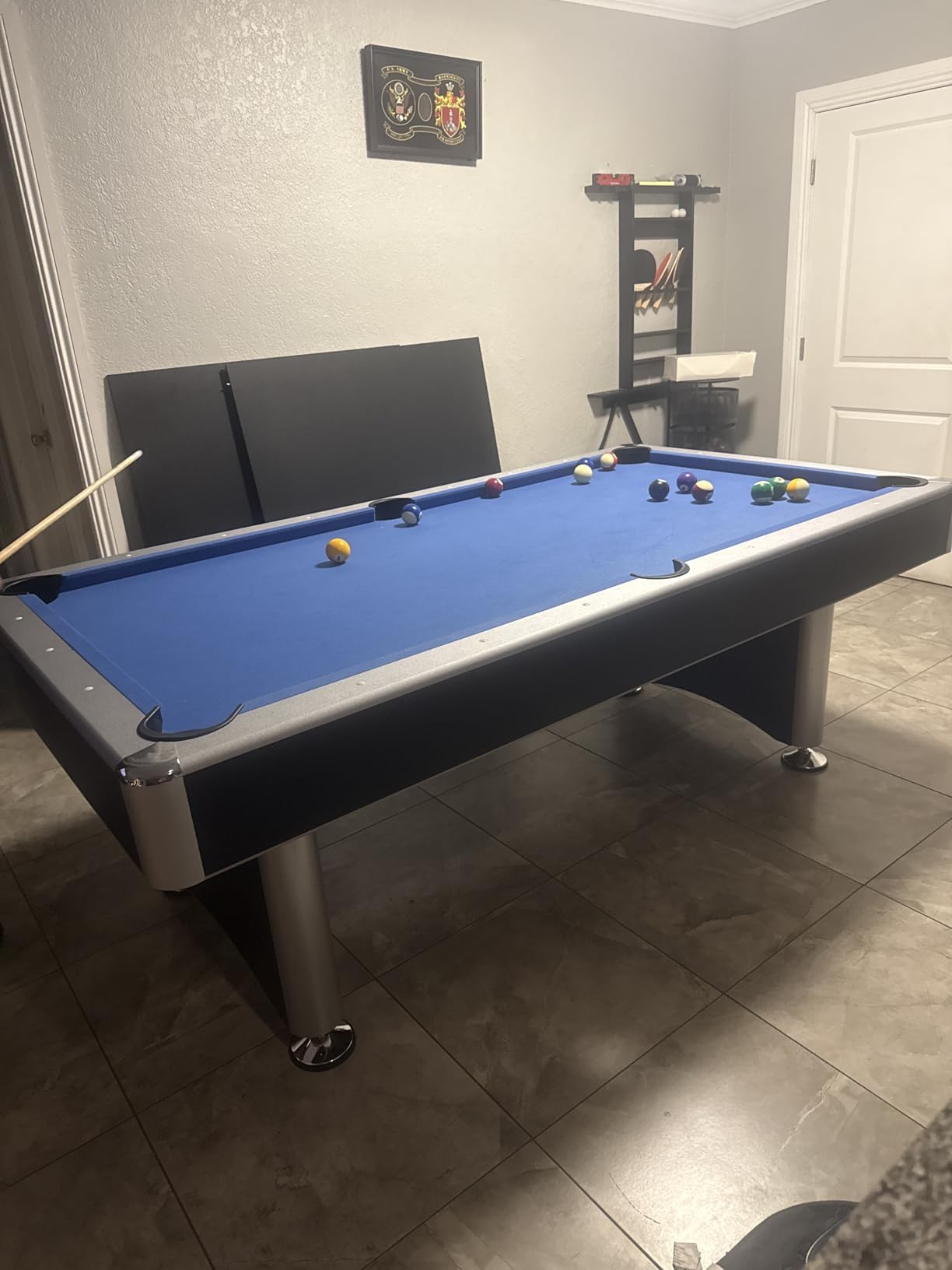 Hathaway Maverick 7 Foot Pool Table with Table Tennis Top - with Accessories for Both Games - Space-Saving Ping Pong and Pool Table Combo for Families - Matte Black Finish customer photo 2