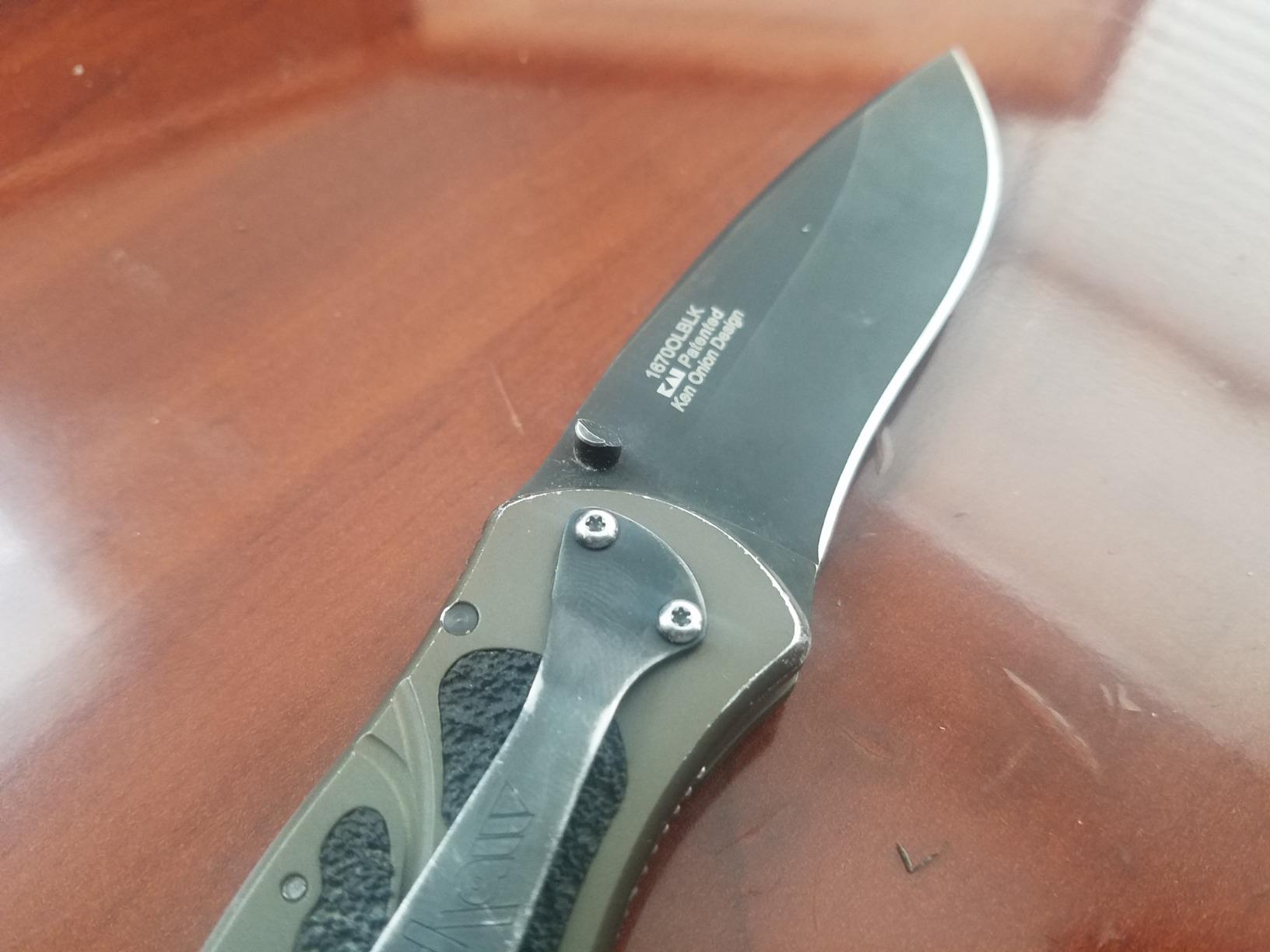Kershaw Blur Pocket Knife, Olive and Black, 3.4 Inch Steel Recurve Plain Edge Blade, EDC with Assisted Opening, USA Made, Reversible Pocketclip, Everyday Carry Pocket Knife for Men and Women customer photo 1