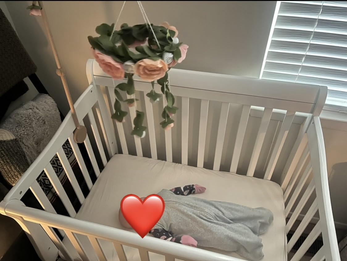 Dream On Me 4-in-1 Mini Baby Crib for Small Spaces, Aden, White customer photo 1