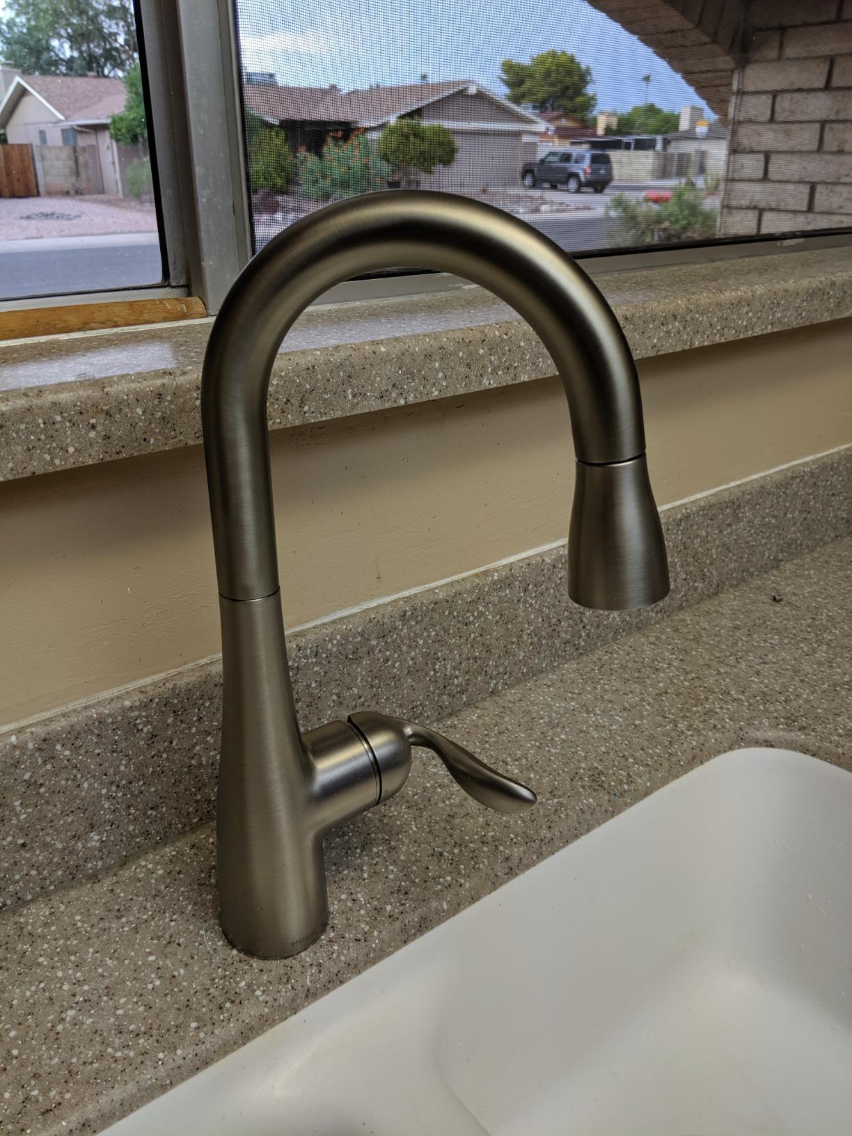 Moen Arbor Spot Resist Stainless One-Handle Pulldown Bar Faucet Featuring Reflex, Single Hole Kitchen Sink Faucet, 5995SRS customer photo 1