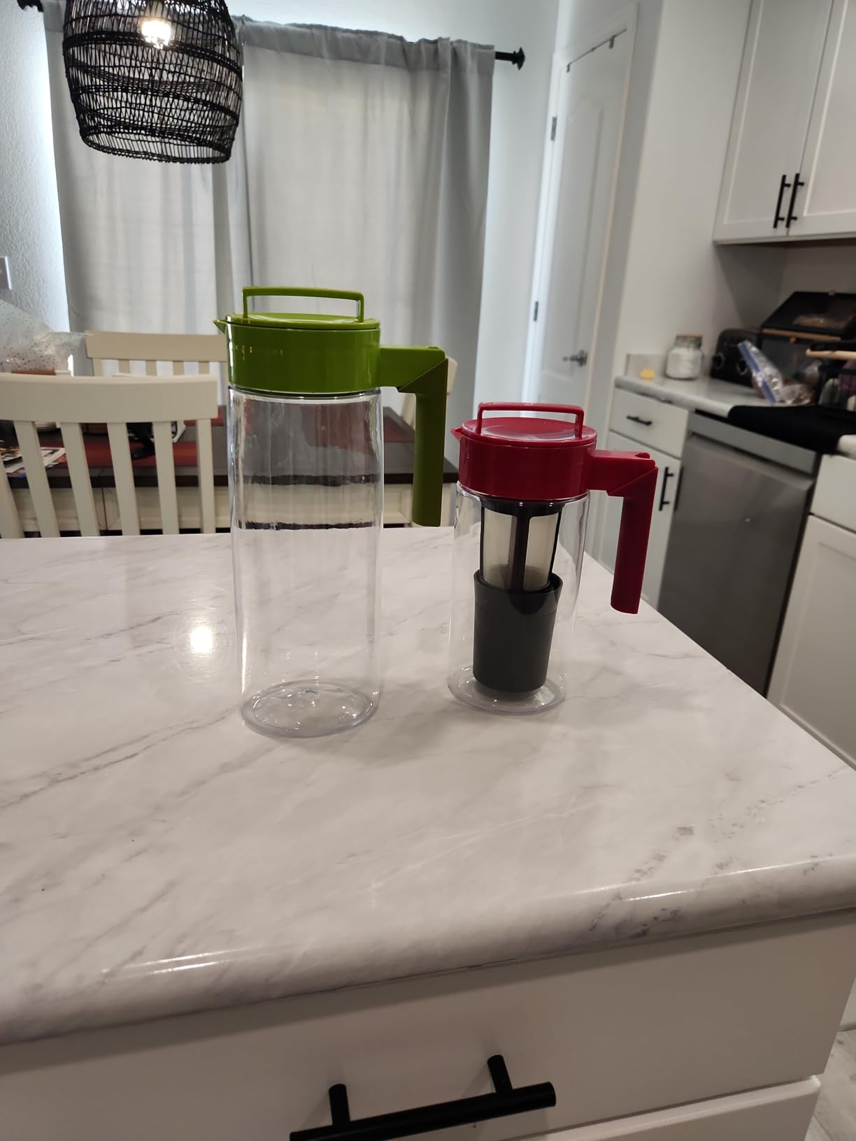 Takeya Flash Chill Iced Tea Maker - Versatile Tea Brewer for Loose/Bagged Tea - Patented Flash Chill Tech Hot/Cold Use BPA-Free Tritan Dishwasher Safe - Airtight Lid Made in USA - 2 Quart/Blueberry customer photo 2