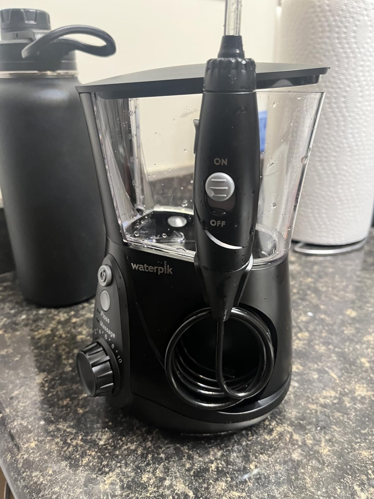 Waterpik Aquarius Water Flosser For Teeth Cleaning, Gums, Braces, Dental Care, Electric Power With 10 Settings, 7 Tips For Multiple Users And Needs, ADA Accepted, White WP-660 customer photo 2