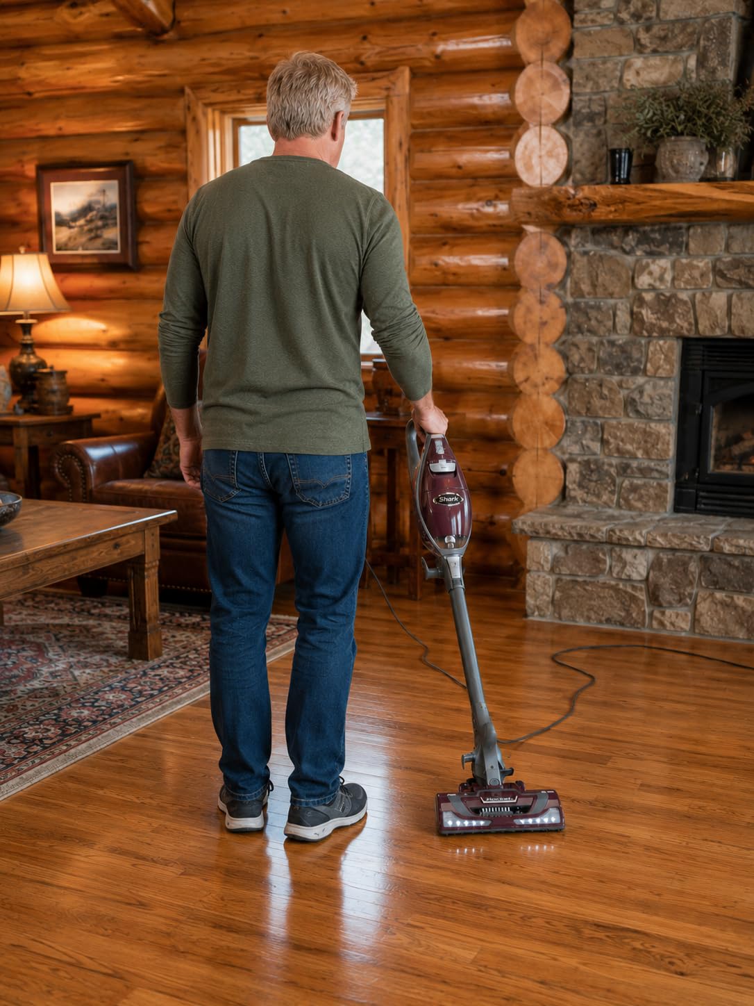 Shark HV322 Rocket Pet Plus Corded Stick Vacuum with LED Headlights, XL Dust Cup, Lightweight, Perfect for Pet Hair Pickup, Converts to a Hand Vacuum, with (2) Pet Attachments, Bordeaux/Silver customer photo 2