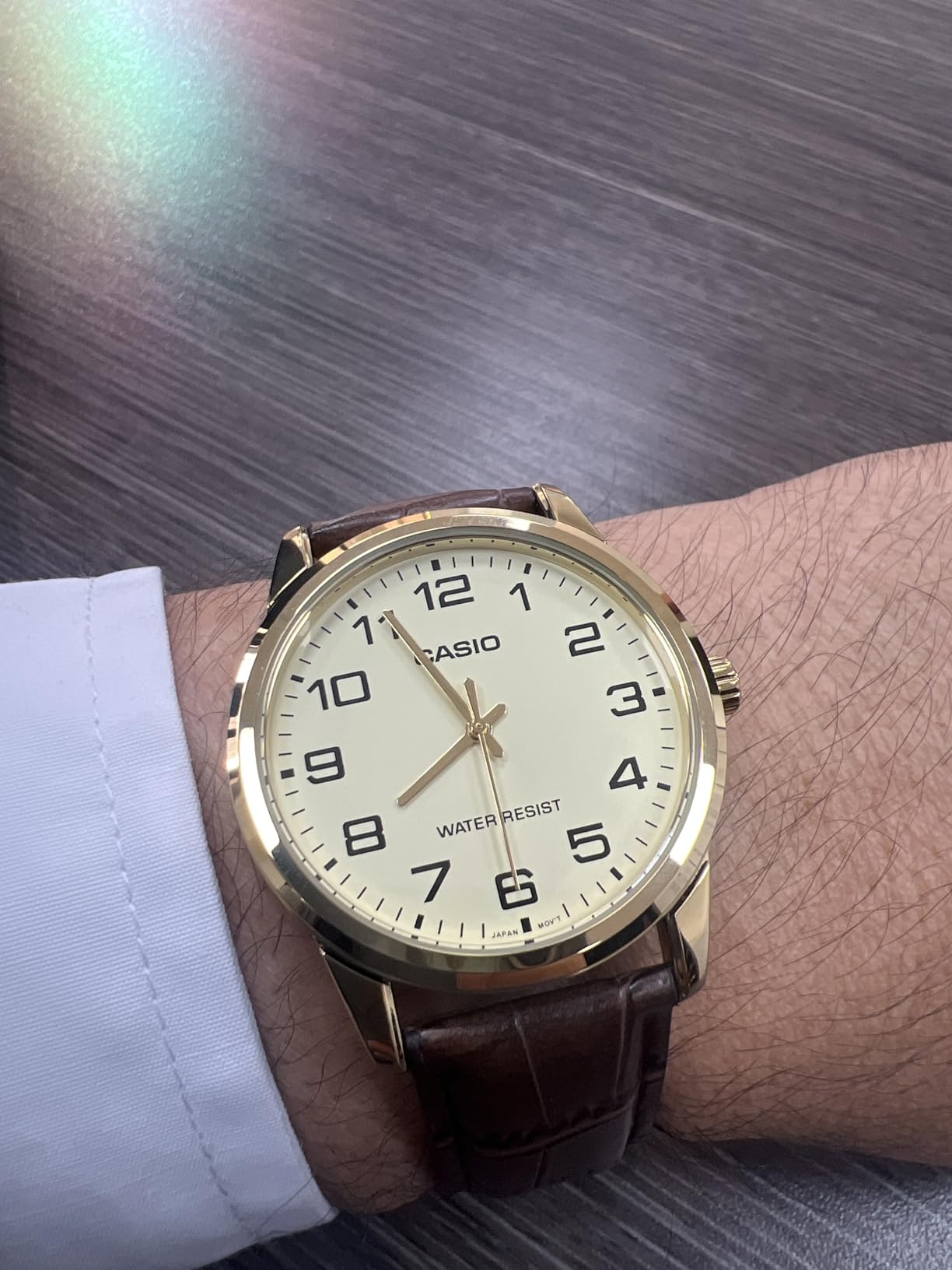 Casio Men's MTP-V001GL-9B Quartz Watch with Genuine Leather customer photo 2