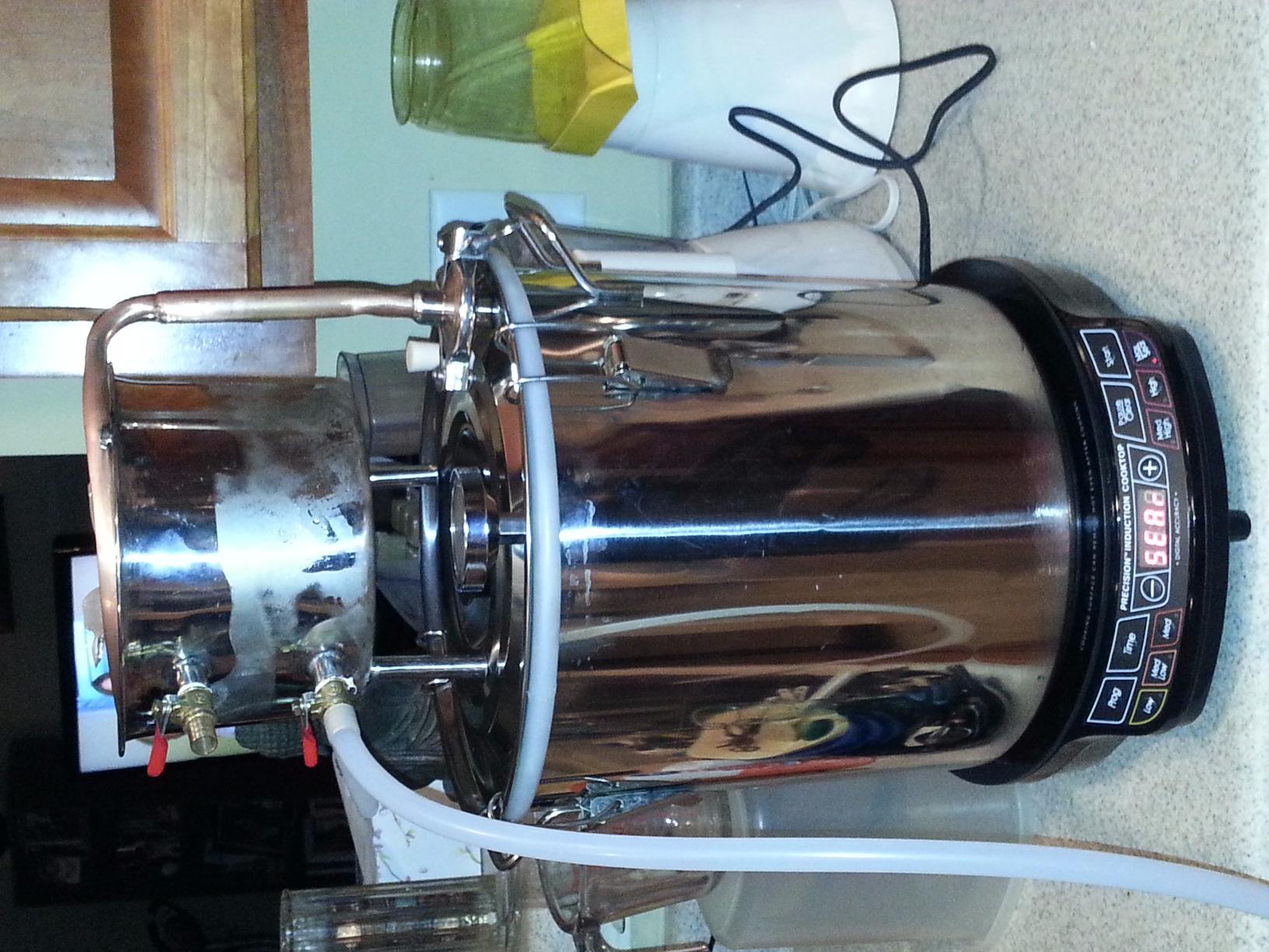 2 Pots Stainless Steel Still 5Gal/20Liters Water Alcohol Distiller Home Brew Kit Wine Making Supplies for DIY Brandy Whisky Vodka Distilled Water, Silver customer photo 1