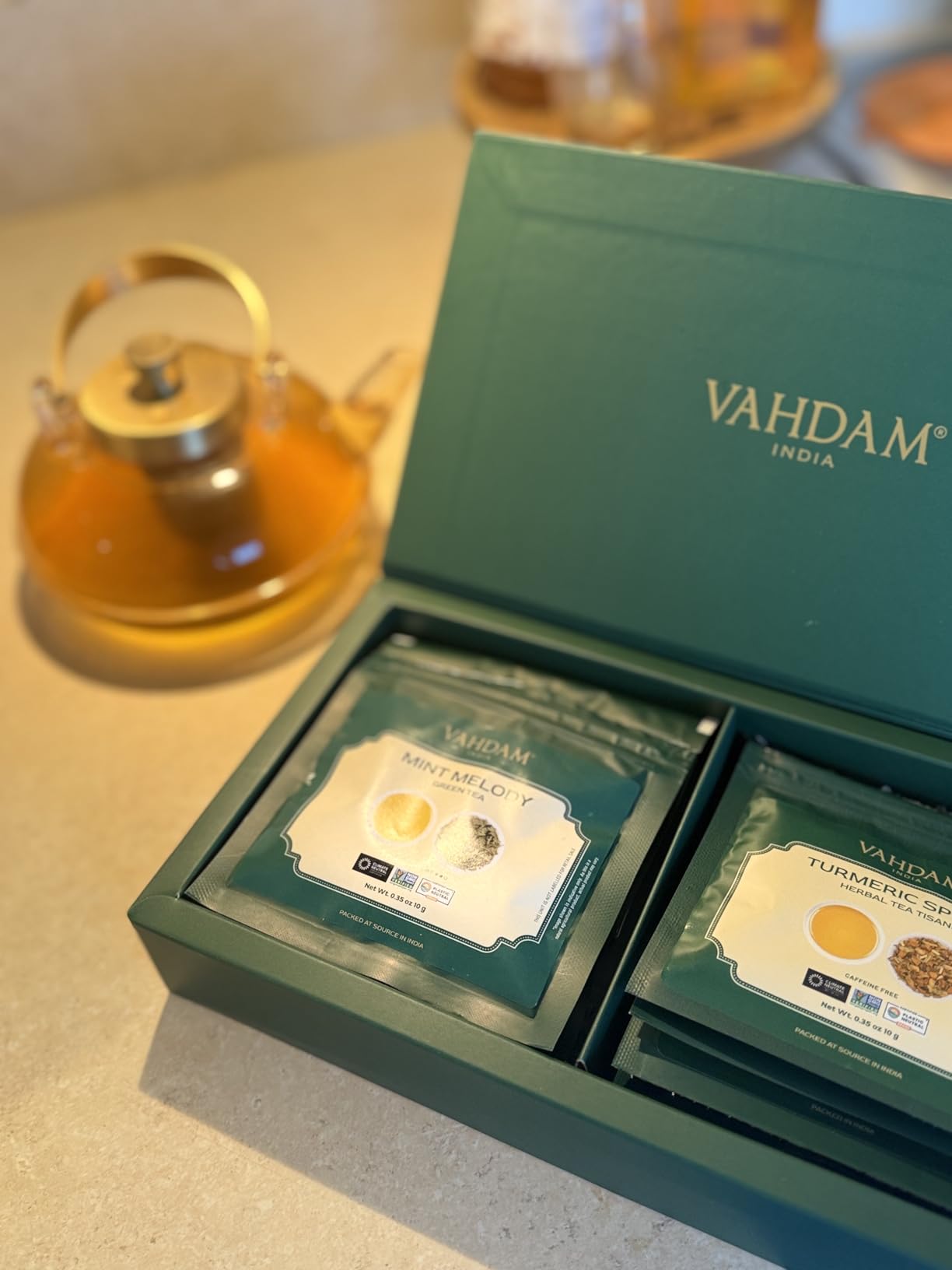 VAHDAM Top 10 Favourites Tea Sampler Set | Loose Leaf Tea (50+ Cups) | Tea Variety Pack with Green, Herbal, Black & Chai Brew | Vacuum Sealed For Freshness | Brew Hot & Cold customer photo 2