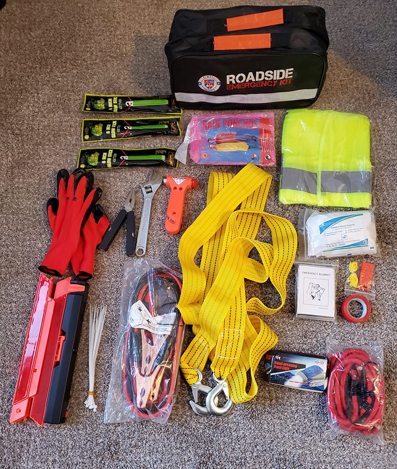 Always Prepared Premium Roadside Emergency Kit for Car - Car Safety Kit, Tools, First Aid, Visibility Gear & More - Perfect Roadside Assistance Kit Gift for New Drivers (125 pc) customer photo 2