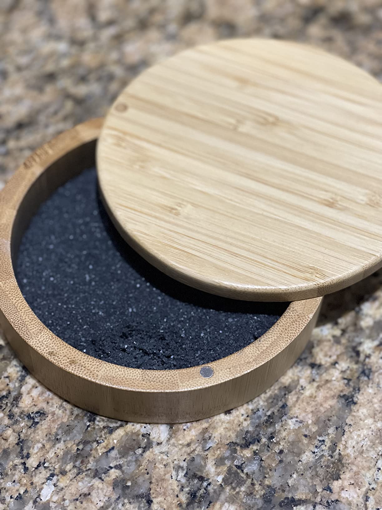 Totally Bamboo Margarita Salt Rimmer - Eco-Friendly Bamboo Glass Rimmer with Swivel Lid and Magnetic Closure | Cocktail Bar Tool for Margaritas and More customer photo 2