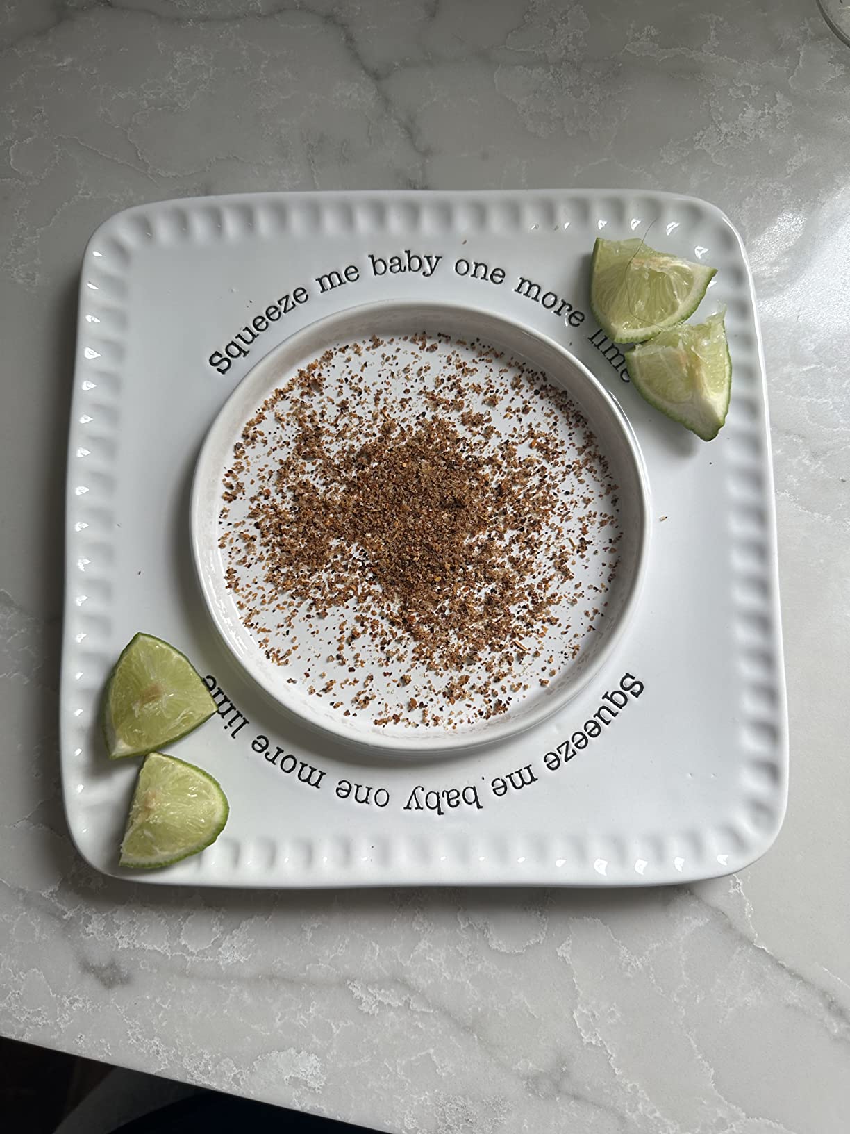 Mud Pie Lime and Salt Rimmer Margarita Set, Square, White customer photo 2