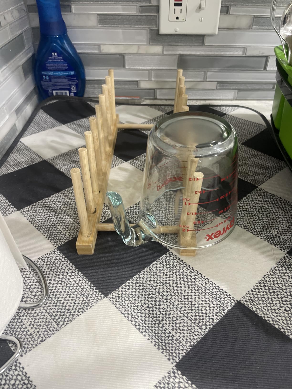 HBlife Bamboo Dish Plate Bowl Cup Book Pot Lid Cutting Board Drying Rack Stand Drainer Storage Holder Organizer Kitchen Cabinet(Keep Dry) customer photo 1