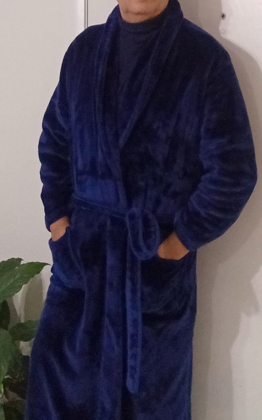 U2SKIIN Mens Robe Plush Flannel Bathrobe for Men Shawl Collar customer photo 1
