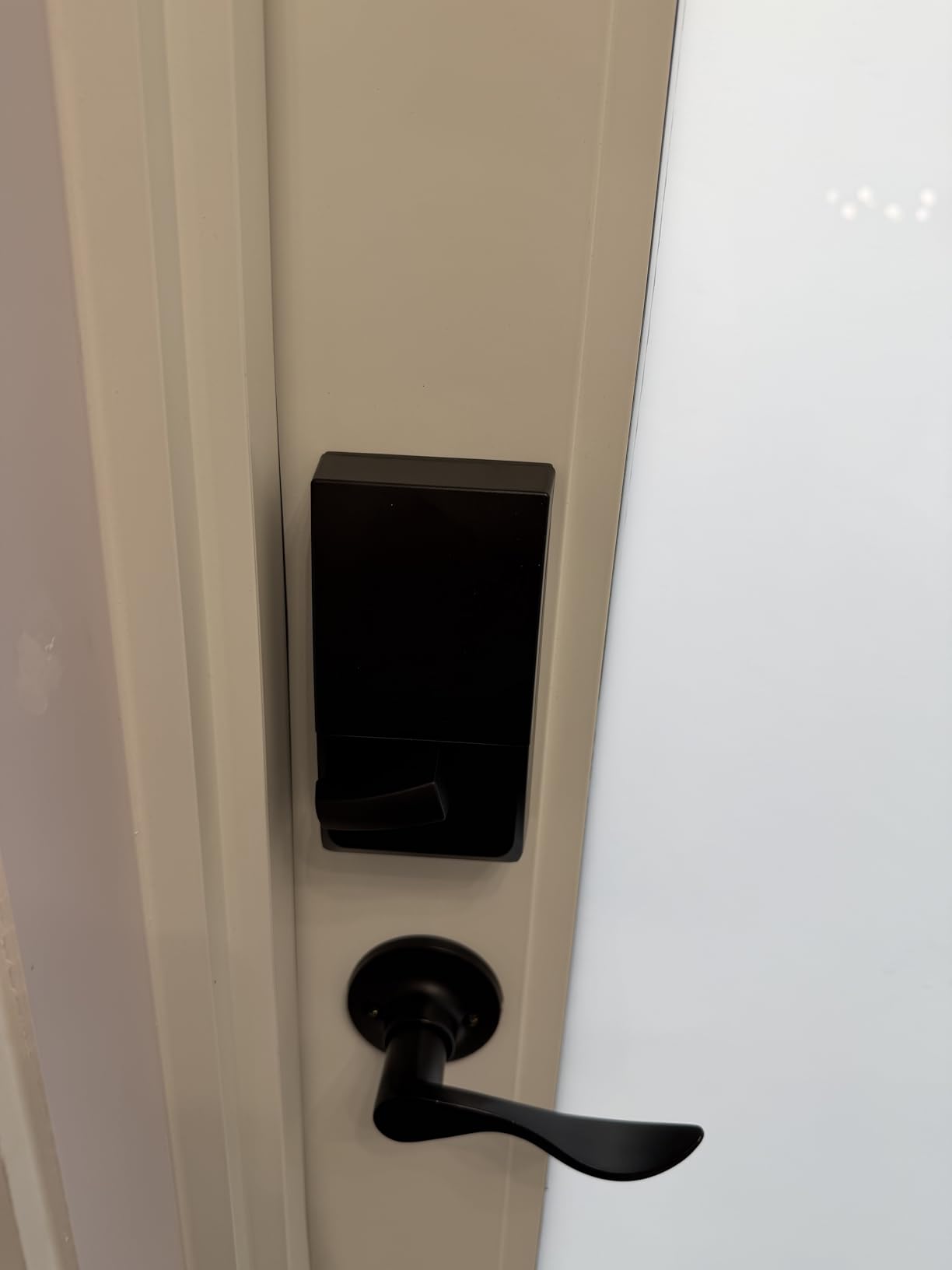 Schlage Encode Smart Wi-Fi Deadbolt Lock with Touchscreen Keypad, Keyless Front Door Entry, App Control, Alexa, Google Home and Airbnb Compatible, Matte Black, BE489WB CEN 622 customer photo 2