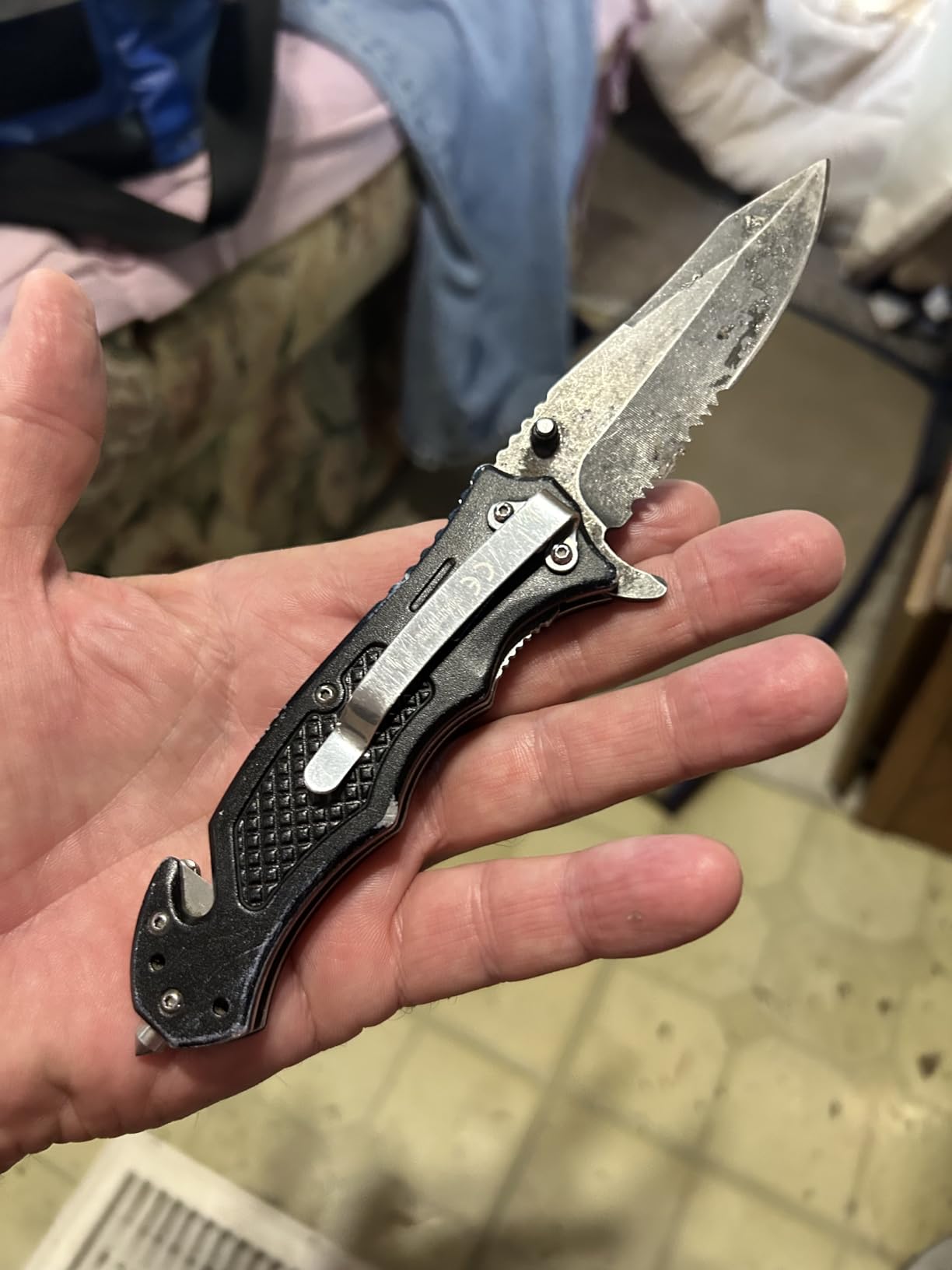 Steinbrucke Tactical Knife Pocket Knife Folding Stainless Steel 8Cr13Mov 3.4'' Blade, with Reversible Clip - Good Gift for Hunting Camping Survival Outdoor and Everyday Carry customer photo 1