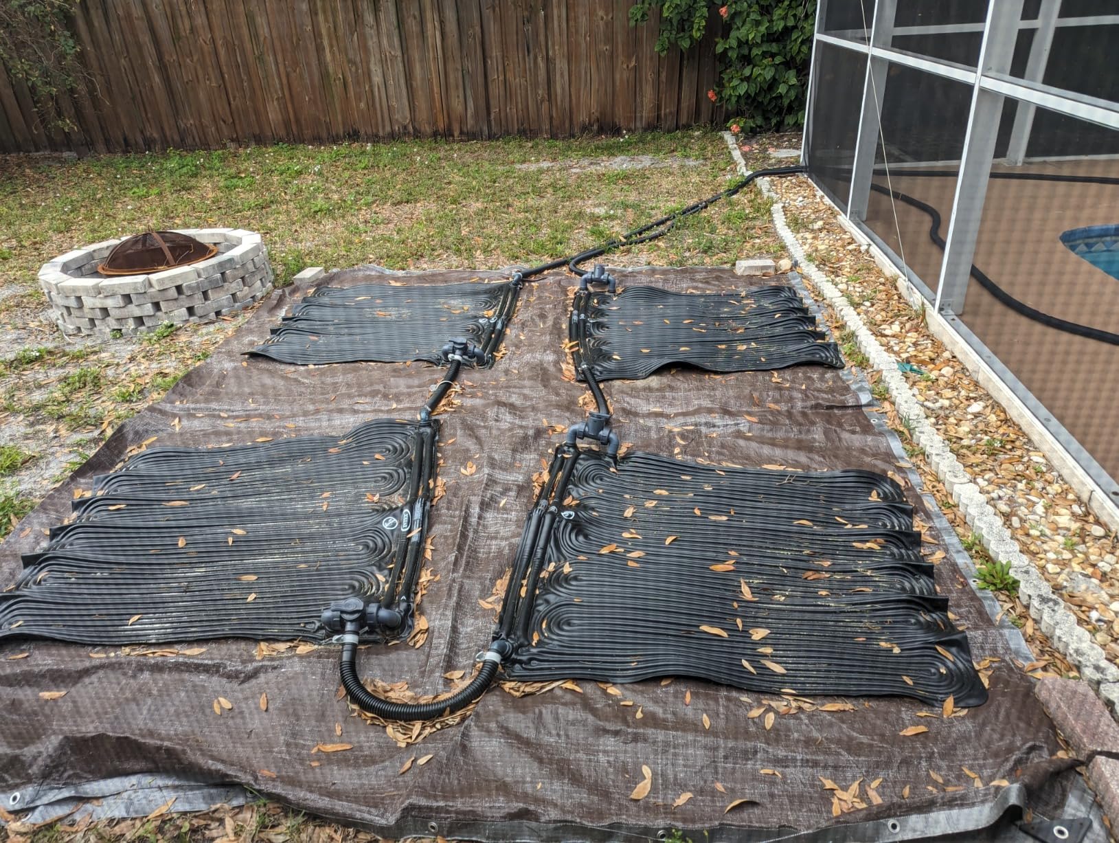 Intex 47 Inch x 47 Inch Solar Pool Heater Mat for 8,000 Gallon Above Ground Pool with Hose Attachment and Bypass Valve, Black (2 Pack) customer photo 2
