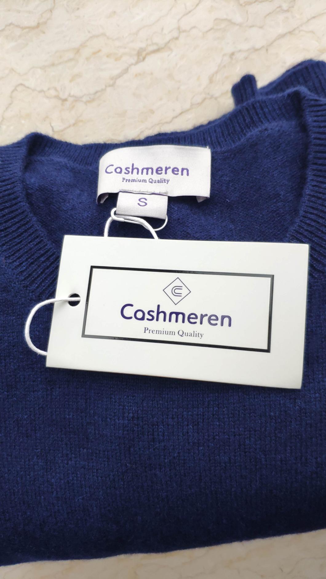 Men's Basic Crewneck Sweater 100% Pure Cashmere Long Sleeve Round Neck Pullover customer photo 2