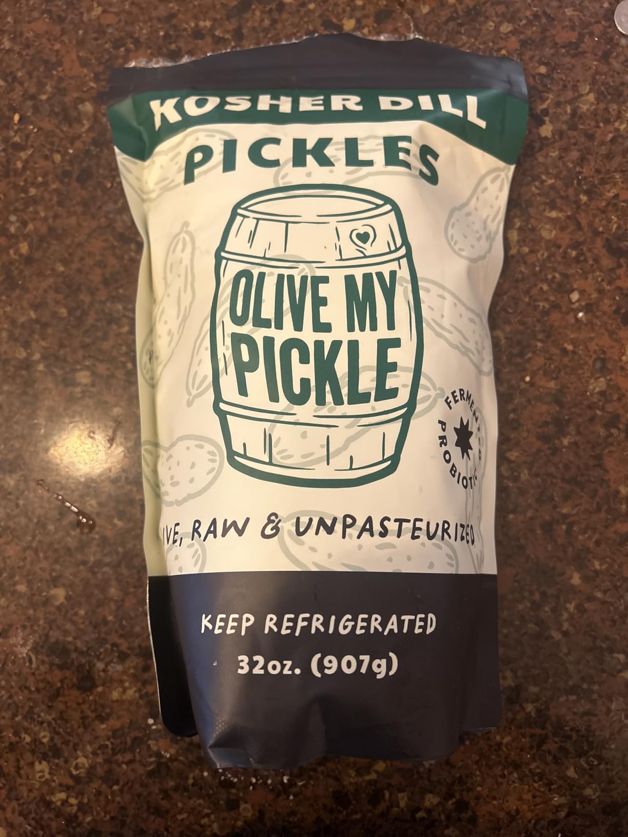 Olive My Pickle Fermented Pickles Probiotic Variety Pack - 96 Ounces | 3-Pack Bundle of Kosher Dill, Garlic, Spicy Kosher Dill Pickles and Brine with Digestive Enzymes for Gut Health - 32 oz per bag customer photo 1