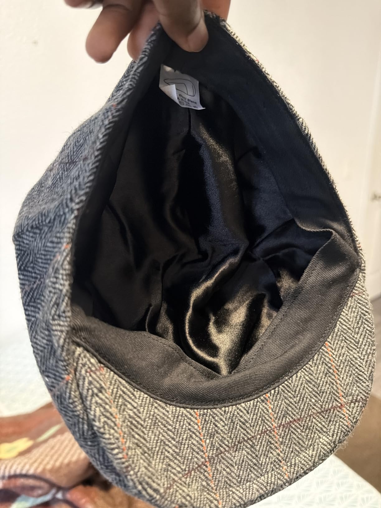 Herringbone Flat Ivy Newsboy Cap for Men Classic Wool Blend Tweed Cabbie Hat customer photo 1