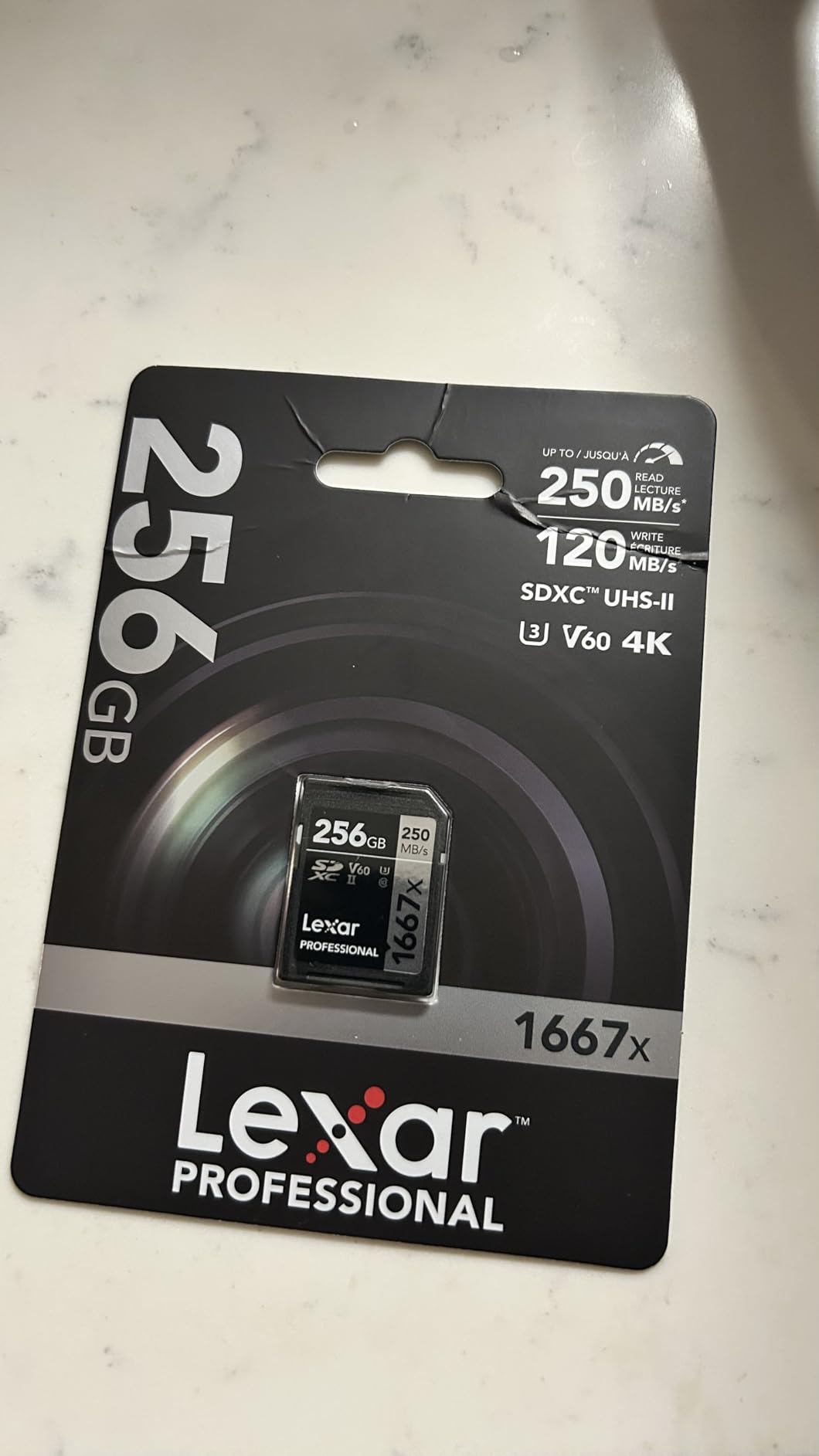 Lexar 256GB Professional 1667x SD Card, UHS-II, C10, U3, V60, Full HD, 4K, Up To 250MB/s Read SDXC Memory Card, for Professional Photographer, Videographer, Enthusiast (LSD256CBNA1667) customer photo 1