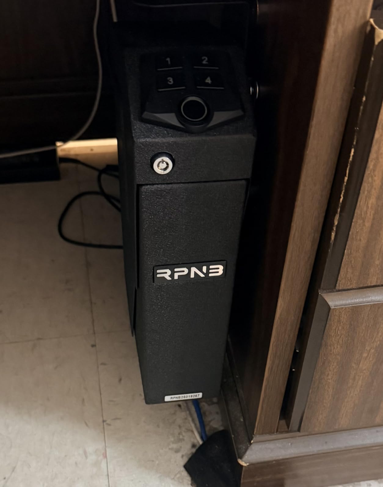 RPNB Mounted Gun Safe, California DOJ Certified Handgun Safe, Auto Open Lid Smart Pistol Safe with Biometric Fingerprint or Keypad Lock customer photo 1