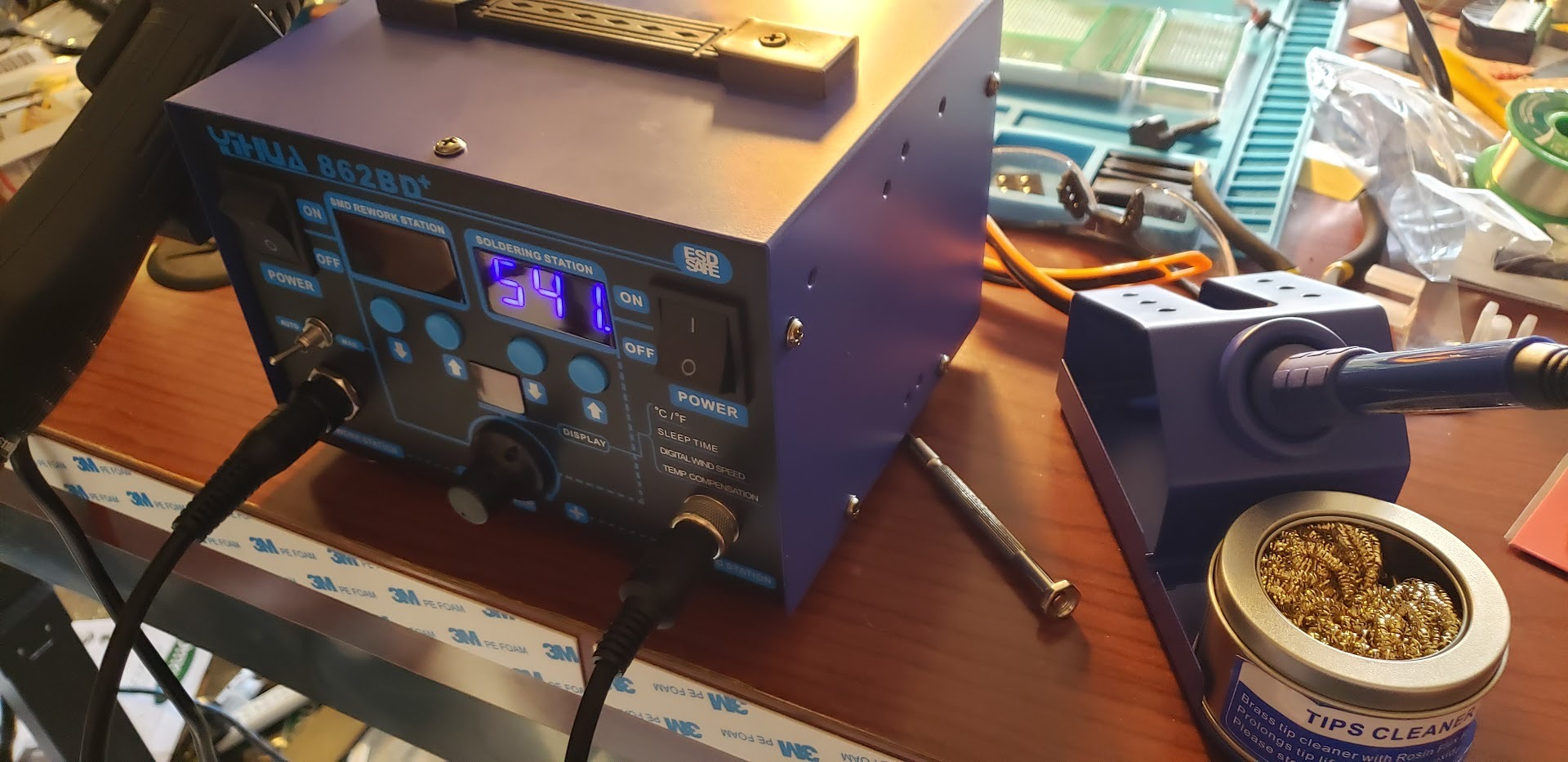 YIHUA 862BD+ SMD ESD Safe 2 in 1 Soldering Iron Hot Air Rework Station F/C with Multiple Functions customer photo 2