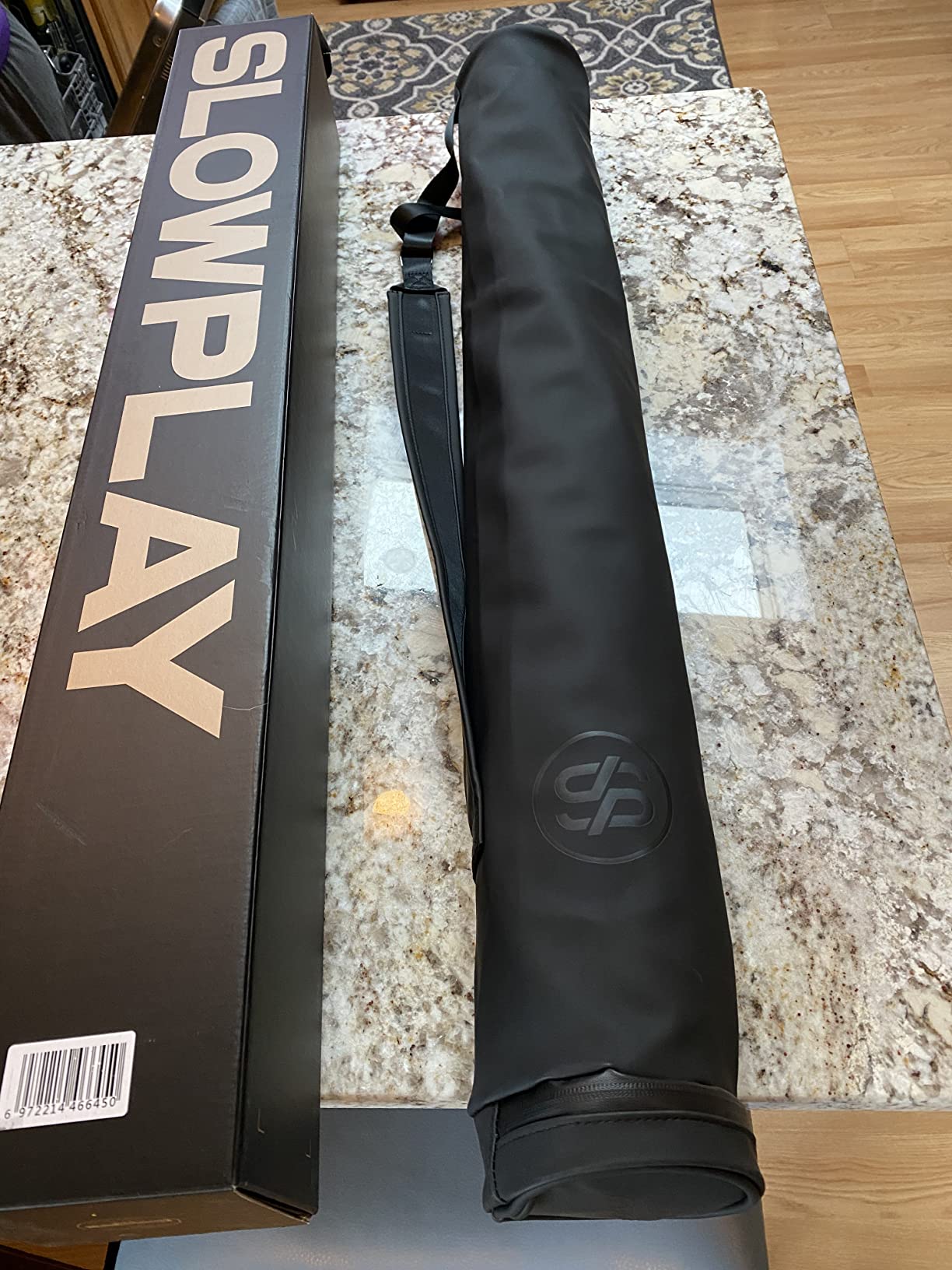 SLOWPLAY Godel Texas Hold'em Poker Mat | Portable Poker Table Top, Black and Champagne Gold, 70 x 35 Inch, Water Repellent, Noise Reduction, and Premium Carrying Bag for Games Everywhere customer photo 2