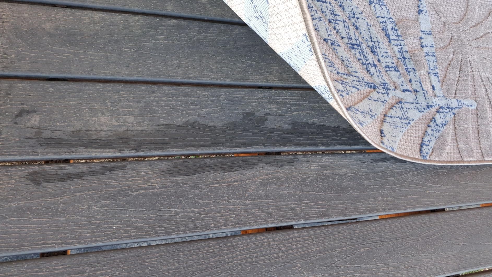 JONATHAN Y Tropics Palm Leaves Indoor Outdoor Area Rug 8X10 Gray/Blue, Boho for Backyard, Patio, Porch, Easy-Cleaning, High Traffic, Pet-Friendly, Non-Shedding (AMC100A-8) customer photo 2