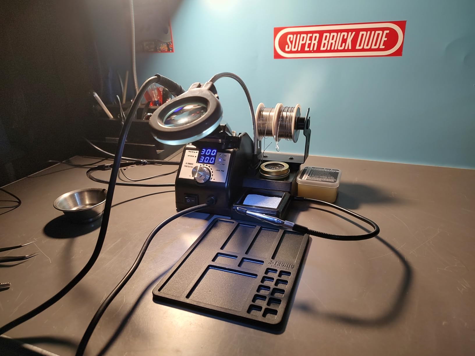 X-Tronic 3060-PRO 75W Soldering Iron Station Kit, 5 Extra Tips, Mini Mag Lamp, 4 Helping Hands, Solder Sucker, Tweezers, 50g Solder, Brass Sponge w/Flux, Sleep Func, C/F, 3 Temp Presets customer photo 1