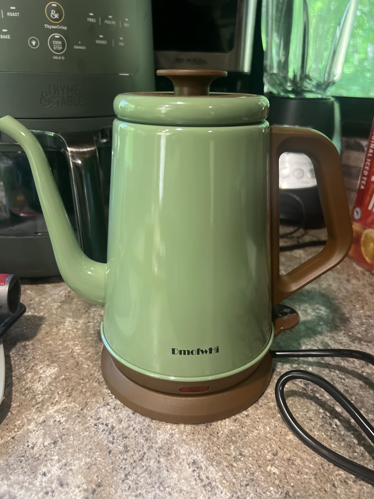 DmofwHi 1000W Gooseneck Electric Kettle (1.0L), 100% Stainless Steel BPA Free Tea Kettle with Auto Shut - Off Protection, Pour Over Coffee Kettle -Copper customer photo 1