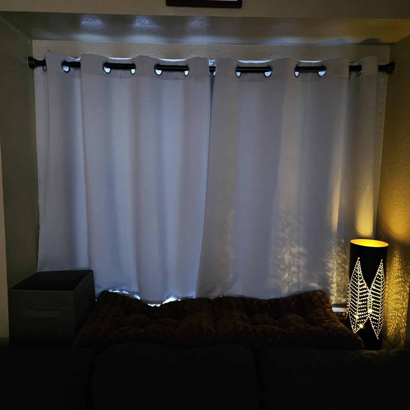 ChrisDowa Grommet Blackout Curtains for Bedroom and Living Room - 2 Panels Set Thermal Insulated Room Darkening Curtains (Dark Grey, 42 x 63 Inch) customer photo 1