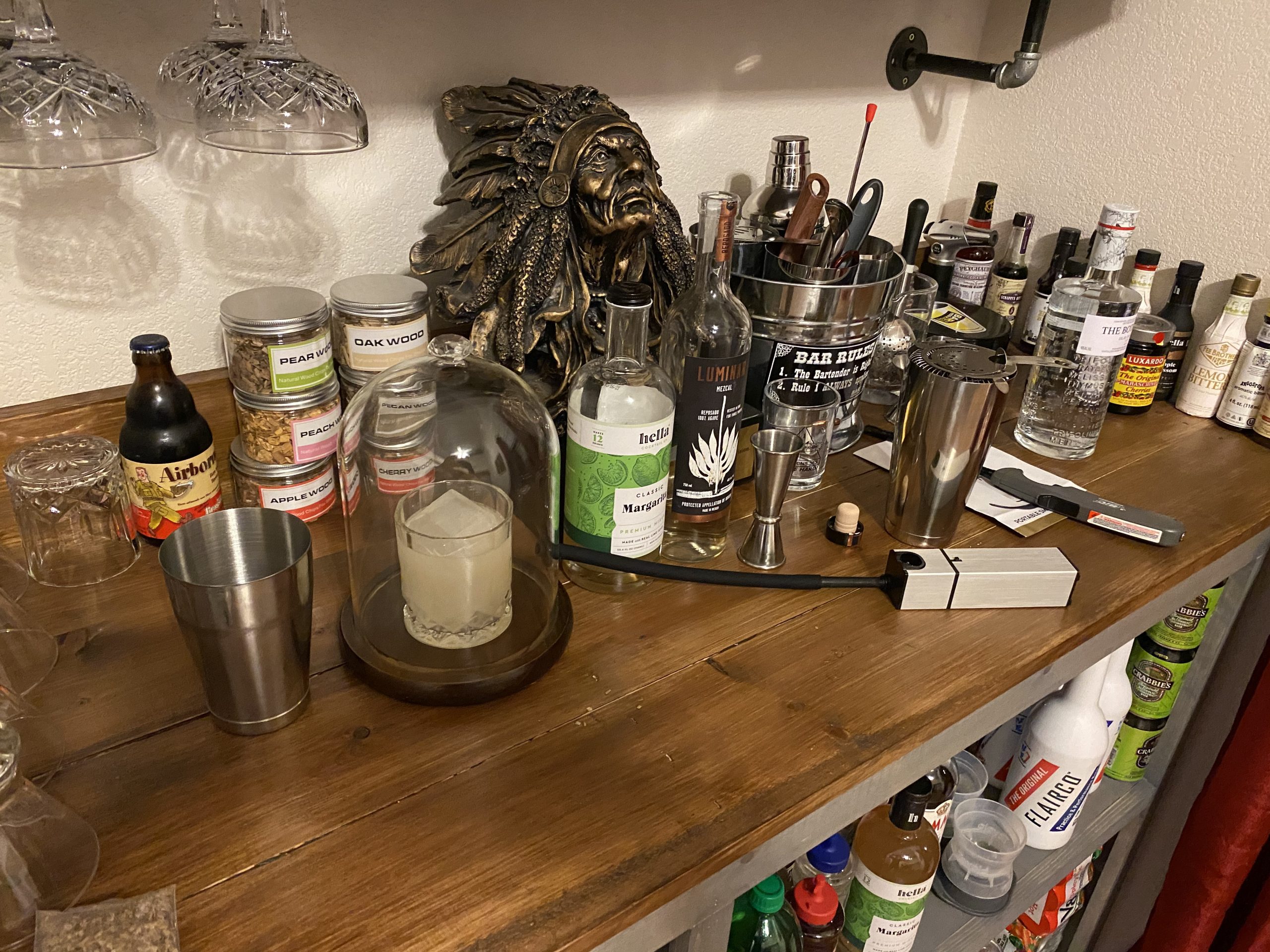 Smoking Cloche For Food Drinks With Wood Base, Cocktails Smoke Infuser Accessory, Glass Dome for Smoker Gun customer photo 2