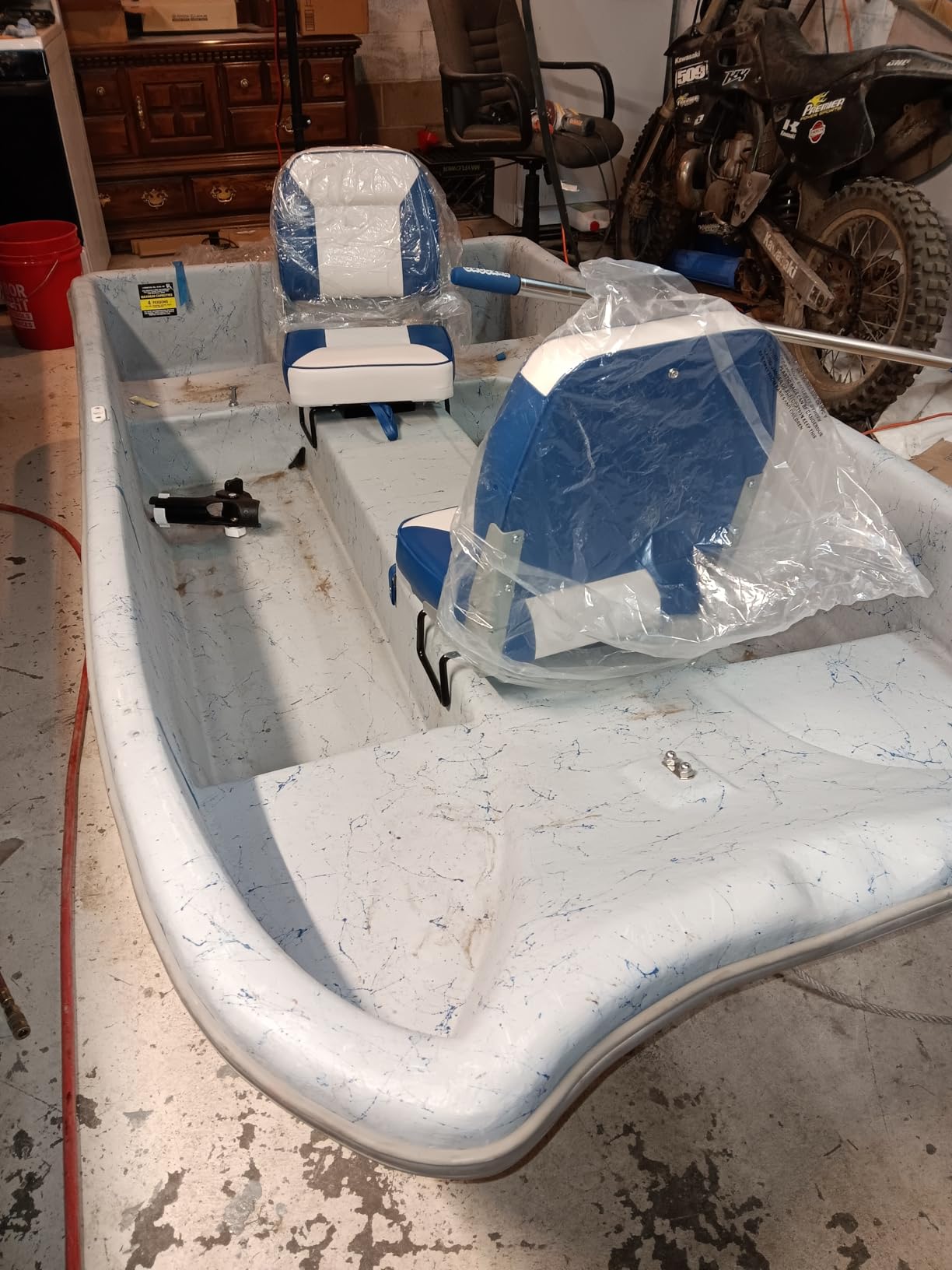 XGEAR Deluxe Low/High Back Boat Seat, Fold-Down Fishing Boat Seat customer photo 1