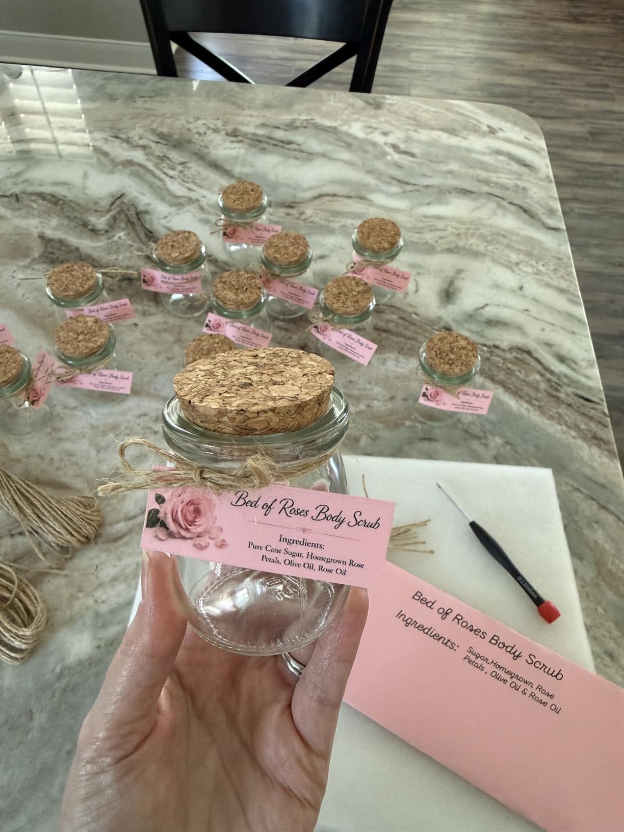 Ritayedet 40 Pack Glass Favor Jars with Cork Lid, 3.4 oz Small Glass Bottles for Wedding Favor, Baby Shower, Party Favor, Gift Jars for Candy, Bonus Twine and Labels customer photo 2