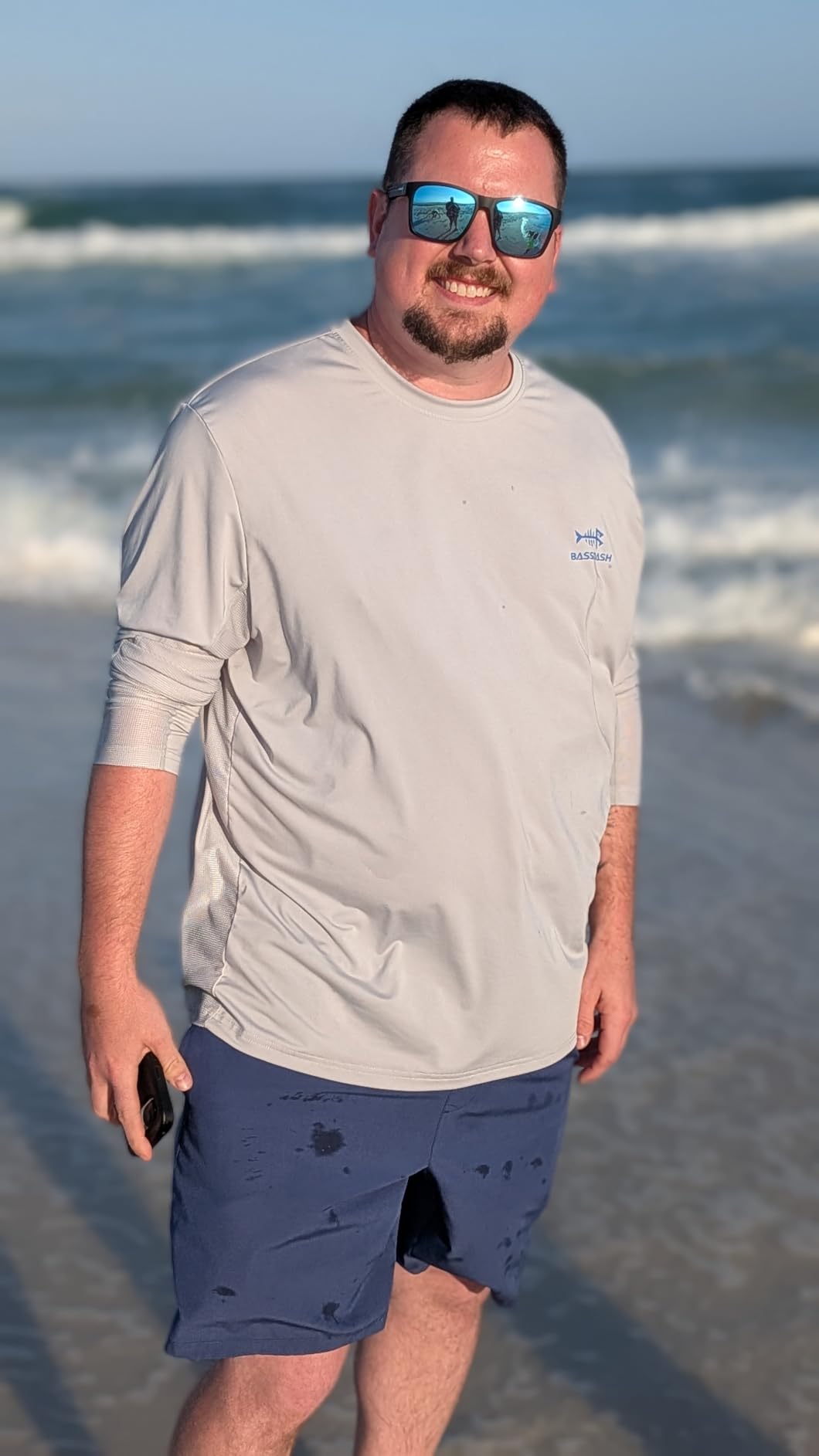 Fishing T Shirts for Men UV Sun Protection UPF 50+ Long Sleeve Tee T-Shirt customer photo 2