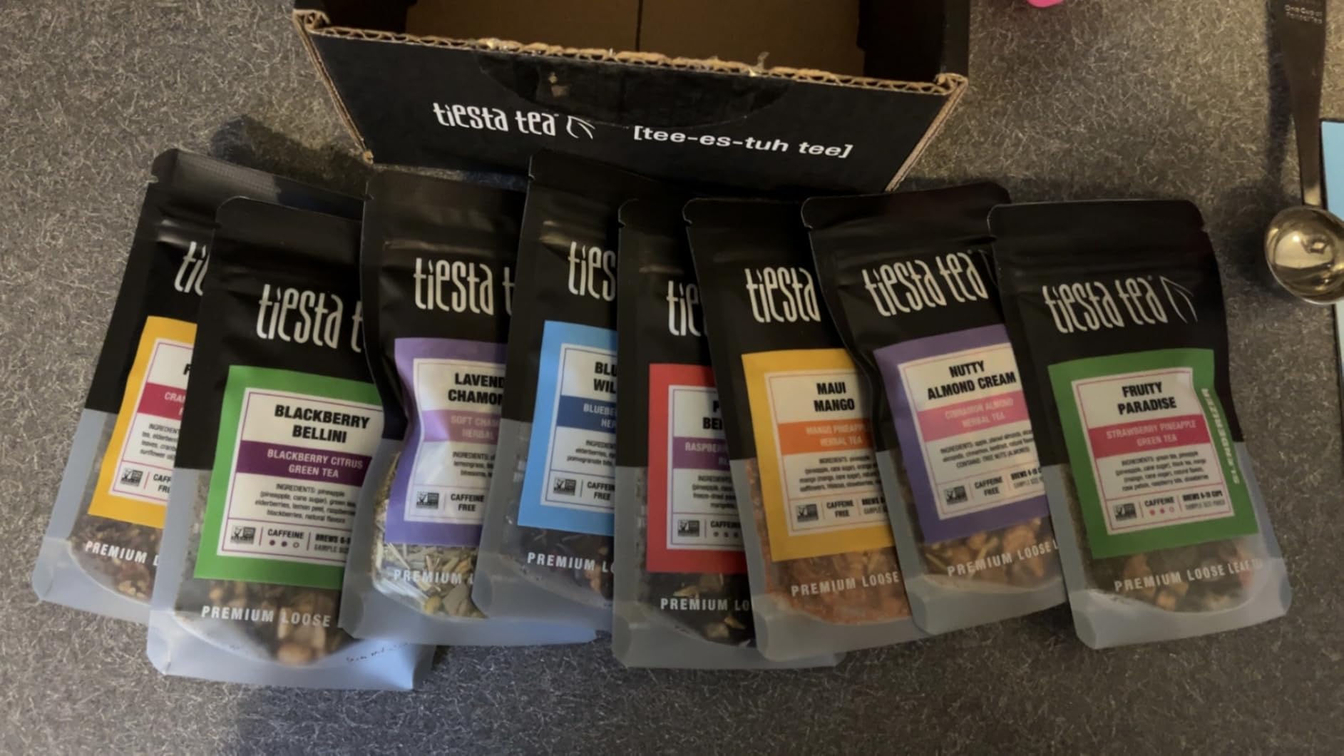 Tiesta Tea - Top 8 Favorites Sampler Set, Loose Leaf, Up to 80 Cups, High to No Caffeine, Hot & Iced, Tea Variety Pack with Green, Herbal, & Black, 8 Sample Pouches customer photo 2