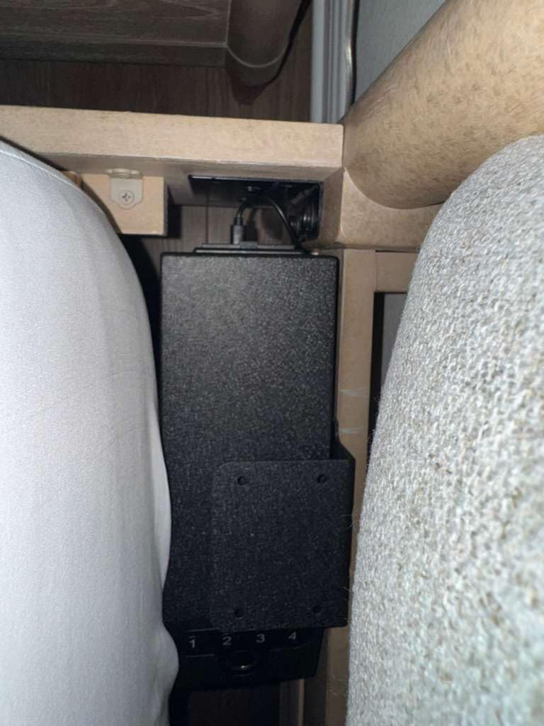 Biometric Slider Handgun Gun Safe for Nightstand, Desk, Bed Side, Truck - Auto Sliding Door Hand Gun Safe for Pistol - with Fingerprint, PIN Code, KEY Access customer photo 2
