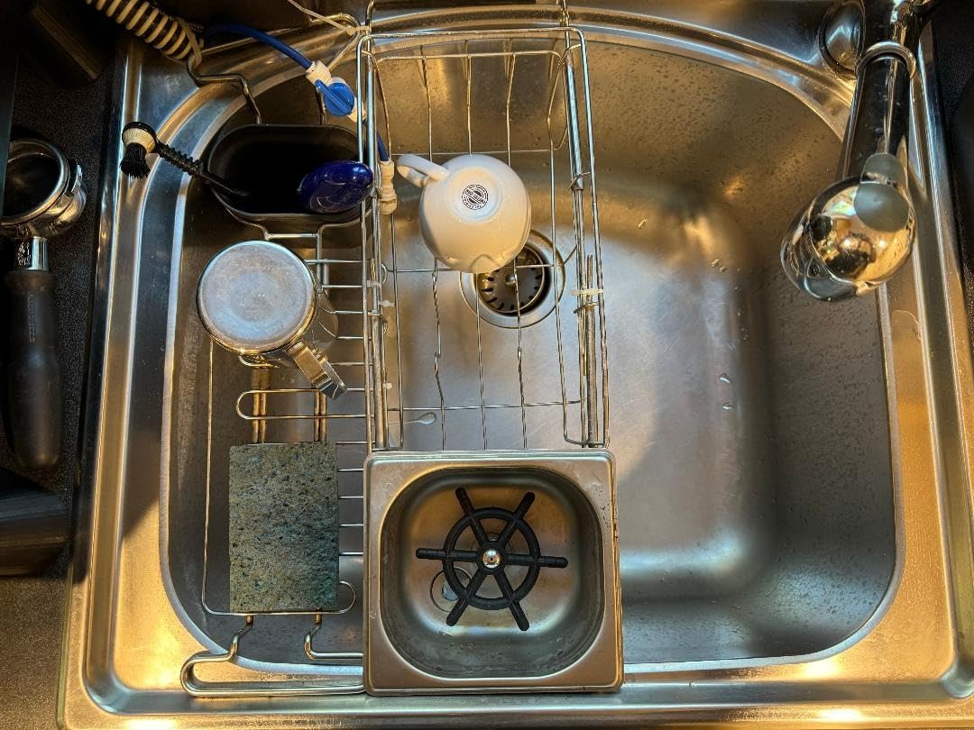 Pitcher Rinser, DIBTSA Automatic Glass Cup Washer, 304 Stainless Steel Coffee Milk Tea Cup Cleaner, for Home Kitchen Hotel Bar Restaurant (6.9x6.3x2.6 Inch) customer photo 1