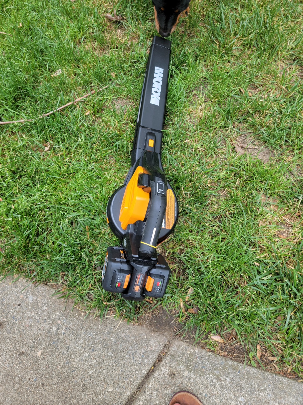 WORX Cordless Leaf Blower, 3 in 1 Blowers for Lawn Care with Leaf Vacuum & Leaf Mulcher, Electric Blower with Brushless Motor & 2 Speed Control, 2 x 4.0 Ah Batteries & Charger Included, WG583 customer photo 2