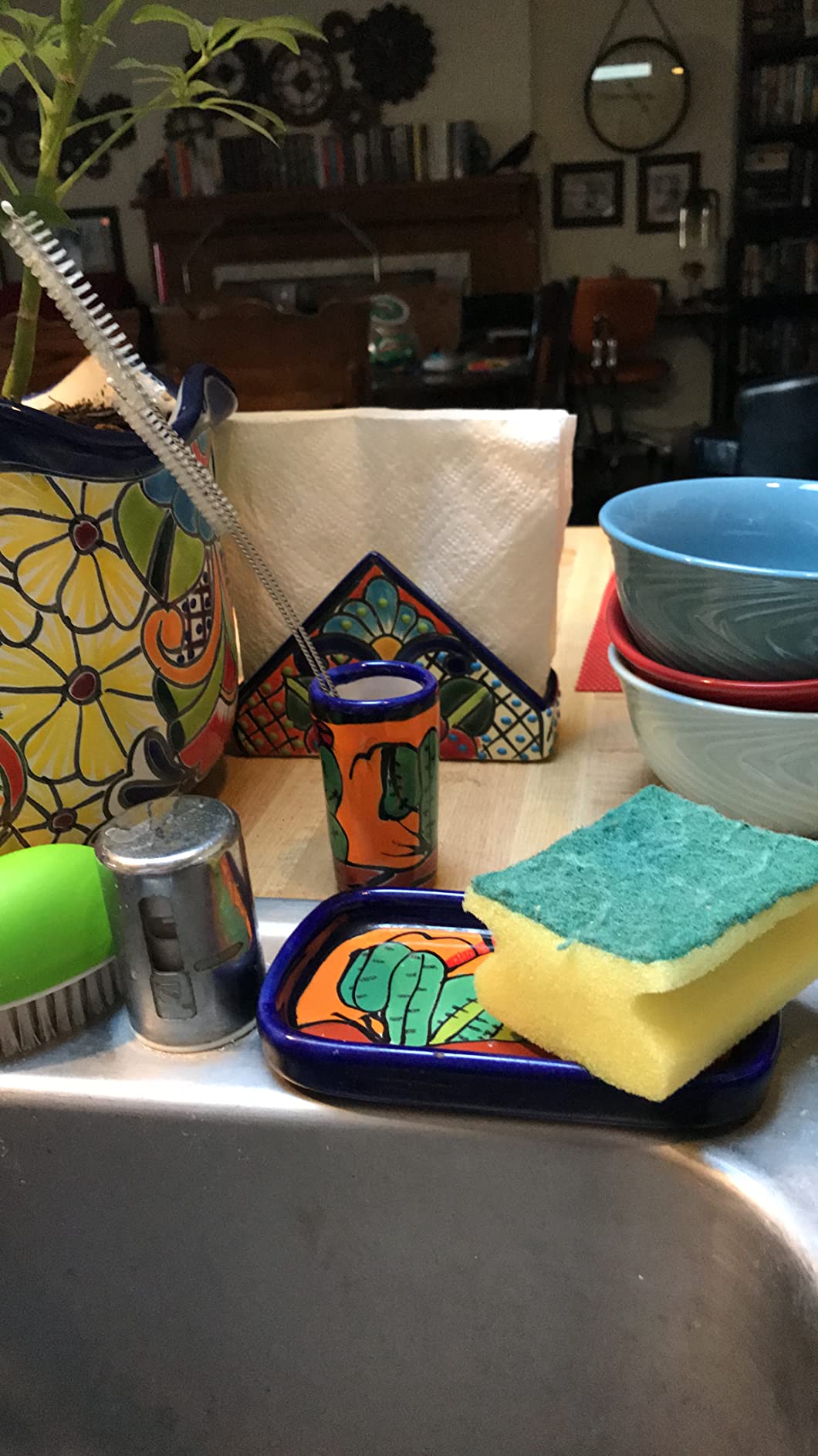 Talavera Cactus Tequila Serving Set | 4-Piece Gift Set with 2 Shot Glasses (Caballitos), Salt Shaker & Lime Tray, Hand-Painted Southwestern Ceramic Pottery, Authentic Hecho en México Barware customer photo 2