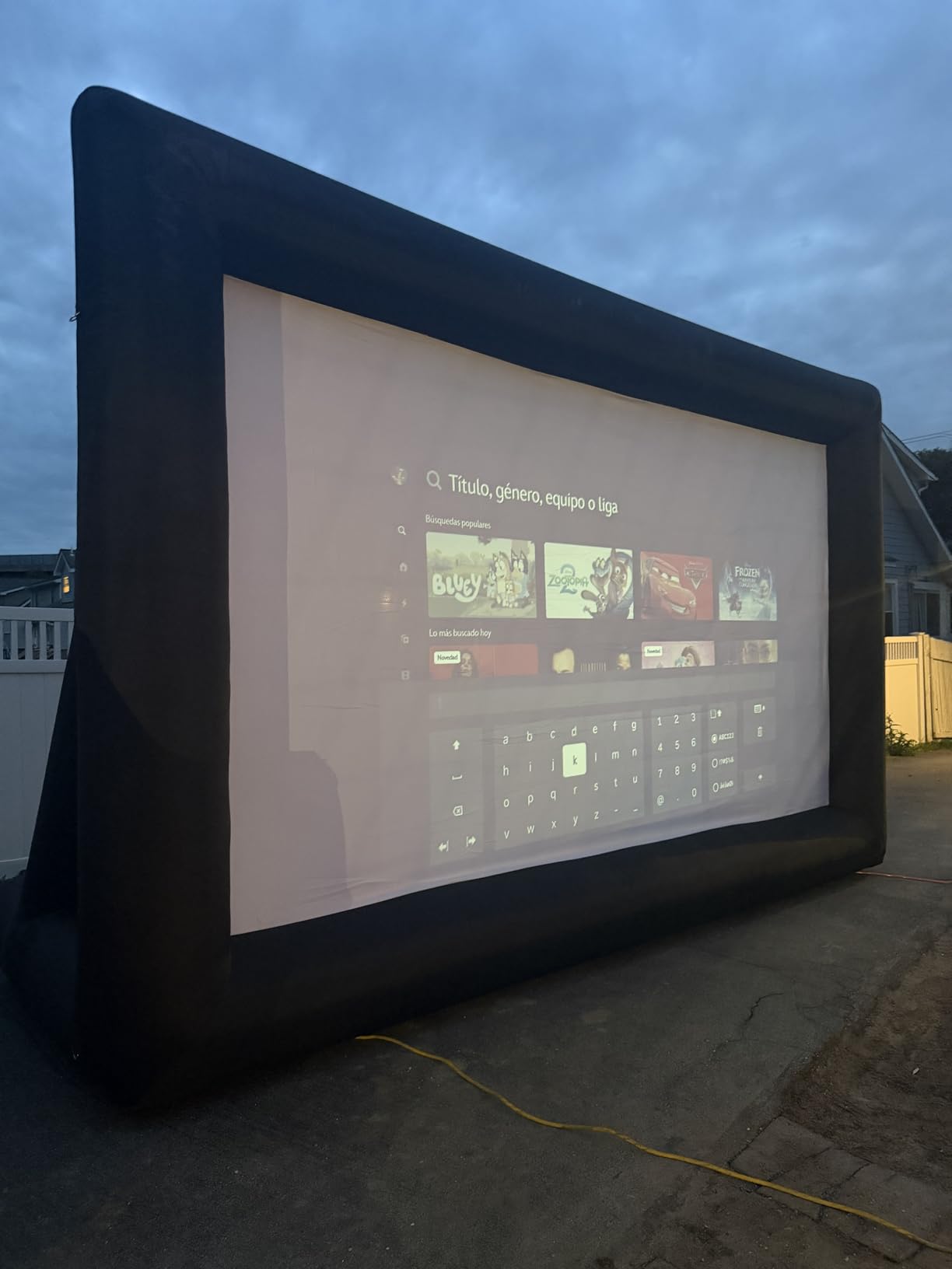 Inflatable Movie Screen Outdoor Projector Screen for Outside 25ft, Large Blow Up Screens Front and Rear Projection with Air Blower, Best for Movie Nights Backyard Home Theater customer photo 2