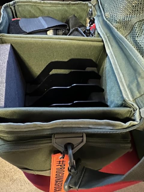 DSLEAF Tactical Gun Range Bag for 4 Handguns, Pistol Shooting Range Bag with 6X Magazine Slots and Extra Pockets for Ammo and Essentials customer photo 1