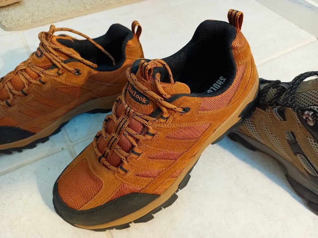 Men's Waterproof Hiking Shoes Lightweight Anti Slip Outdoor Ankle Boots Breathable Hike Trekking Trails Shoe customer photo 1