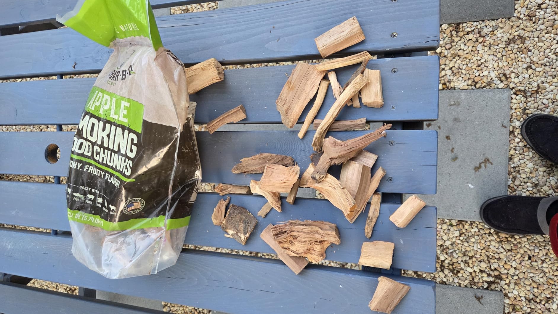 3.5 Lb. Bag Mesquite Wood Chunks by Mr. Bar-B-Q, Mesquite Smokey Spicy Flavor for Smoking, Grilling & Camping Essentials, Alternative for Charcoal Briquettes Can be Use on Gas, Wood Chunks for Smokers customer photo 2