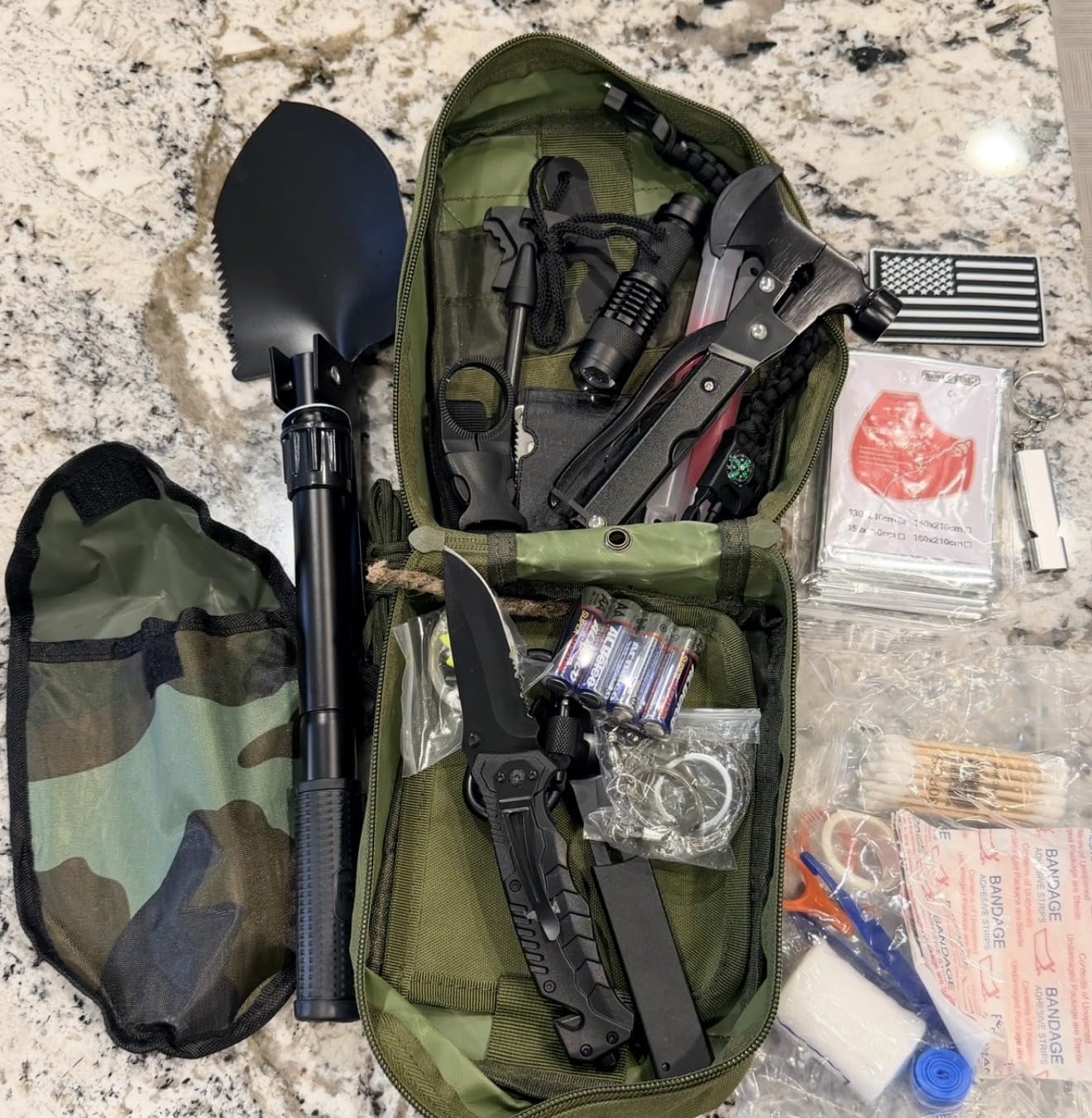 LUXMOM Survival Kit and First Aid Kit, 142Pcs Professional Survival Gear and Supplies Equipment with Molle Pouch, Gift for Fathers Day Men Dad Husband Camping Hiking Hunting Outdoor Adventure customer photo 1