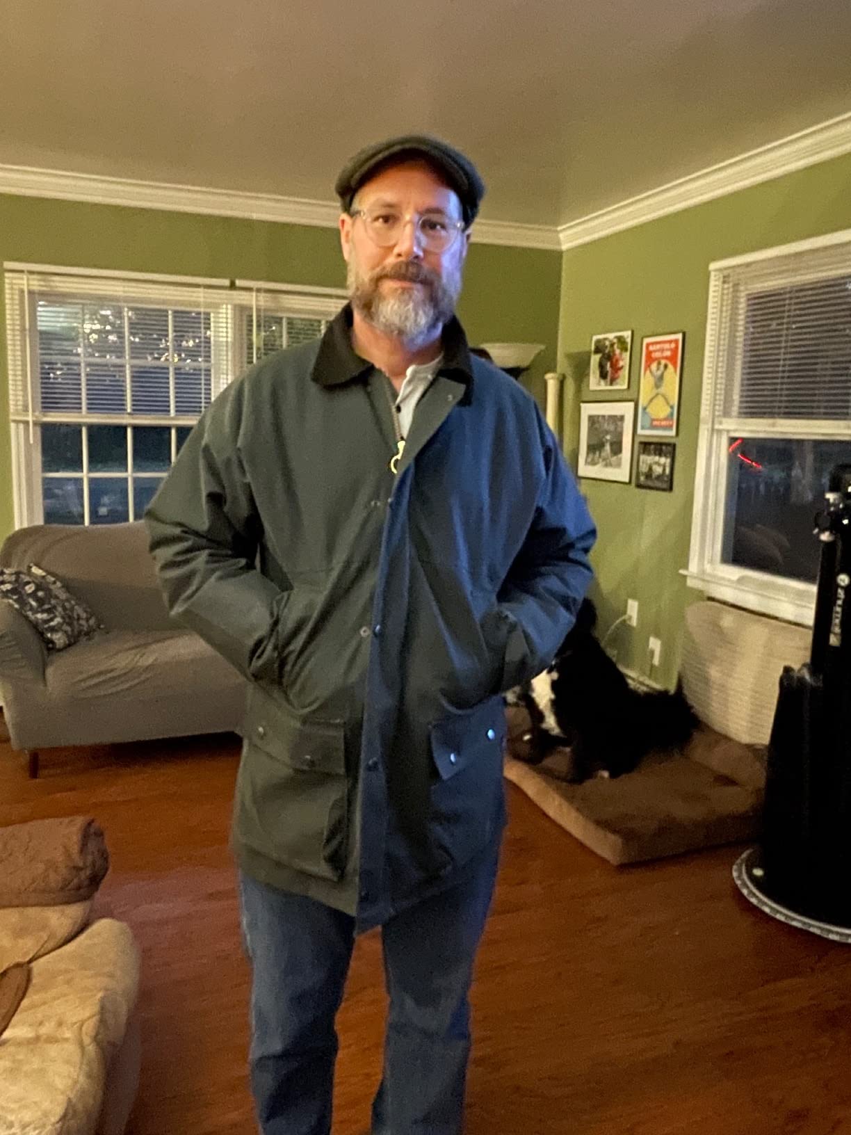 Wax Padded Blackstone Jacket for Men - Waterproof Canvas Jacket with Soft Cotton Lining, Padded Filling customer photo 1
