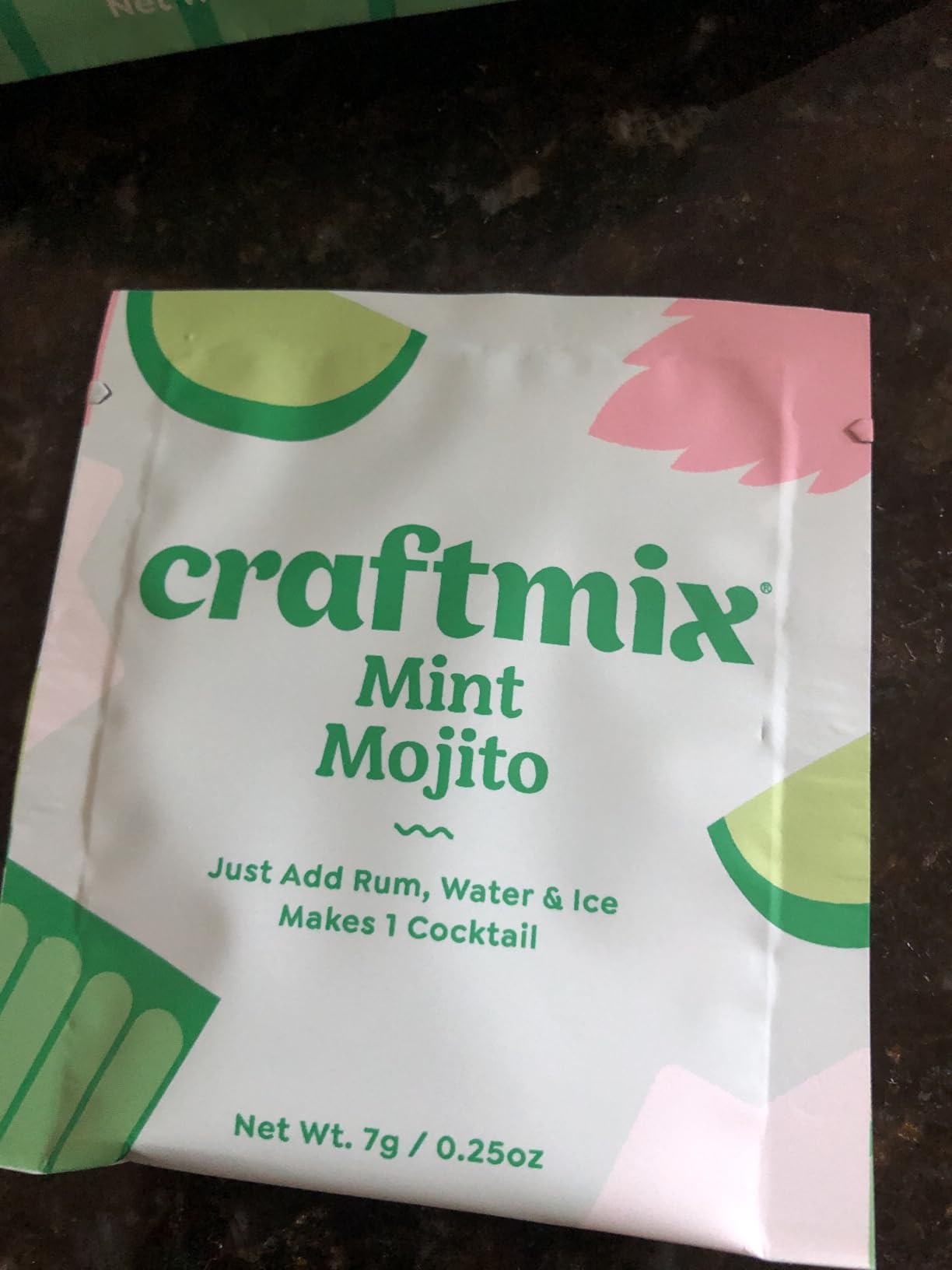 Craftmix Mint Mojito Cocktail & Mocktail Drink Mixer, Skinny Mixes - Water Flavoring Packets - Made With Real Fruit - Vegan Low-Carb, Low-Sugar, Non-GMO, Dairy Free, Gluten Free, 12 Pack customer photo 1