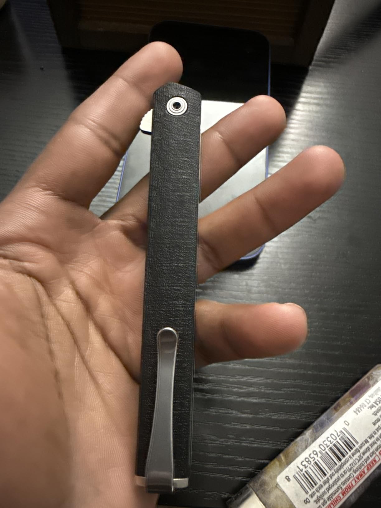 CRKT CEO Everyday Carry EDC Pocket Folding Knife with Liner Lock: AUS 8 Plain Edge Blade, Glass-Reinforced Nylon Handle, Reversible Pocket Clip, 7097K customer photo 2