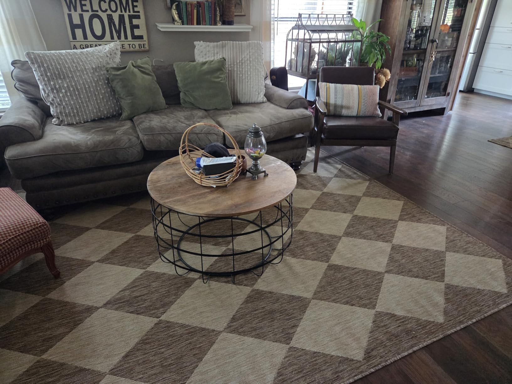 nuLOOM Outdoor Performance Collection Sabina Trellis Brown/Ivory, 8' x 10', Soft and Cozy, High Traffic, Stain Resistant, Easy Clean, Durable Area Rug for Indoor/Outdoor Patio, Deck, Porch, Garden customer photo 2